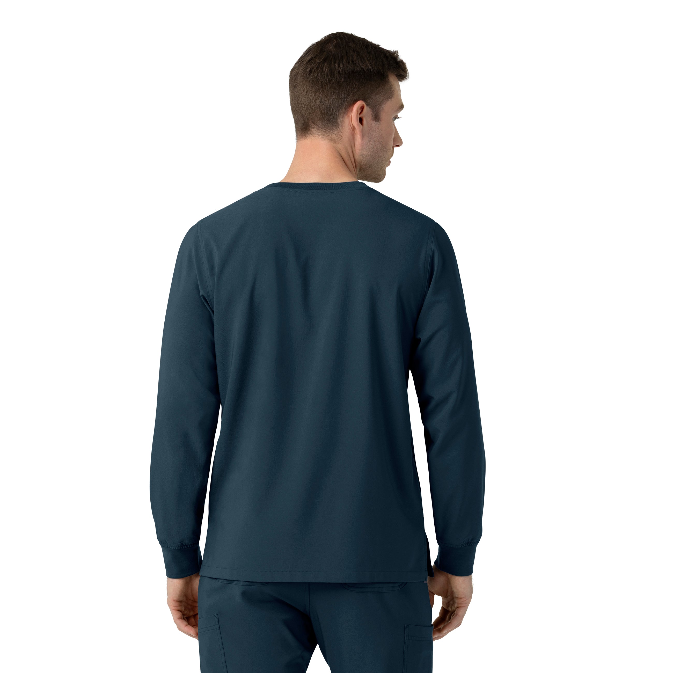 Force Cross-Flex C16610 Men's Crew Neck Long Sleeve Scrub Top Navy