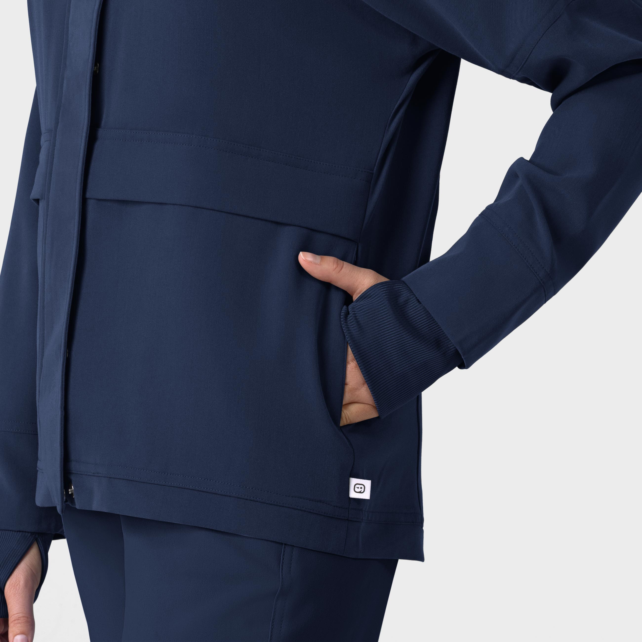 Layers 8132 Germs Happen Packable Scrub Jacket Navy