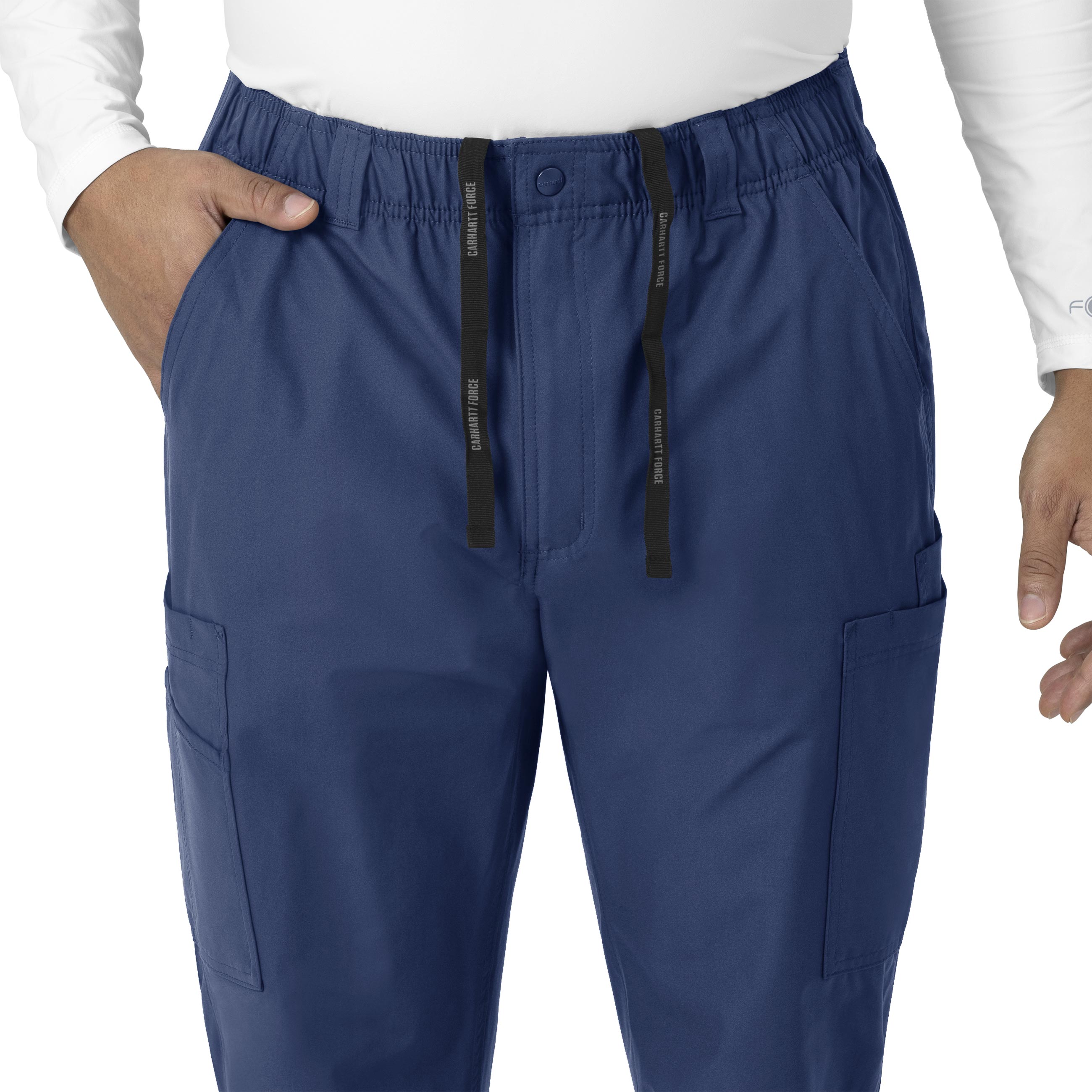 Force Essentials C56113 Men's Straight Leg Cargo Scrub Pants Navy