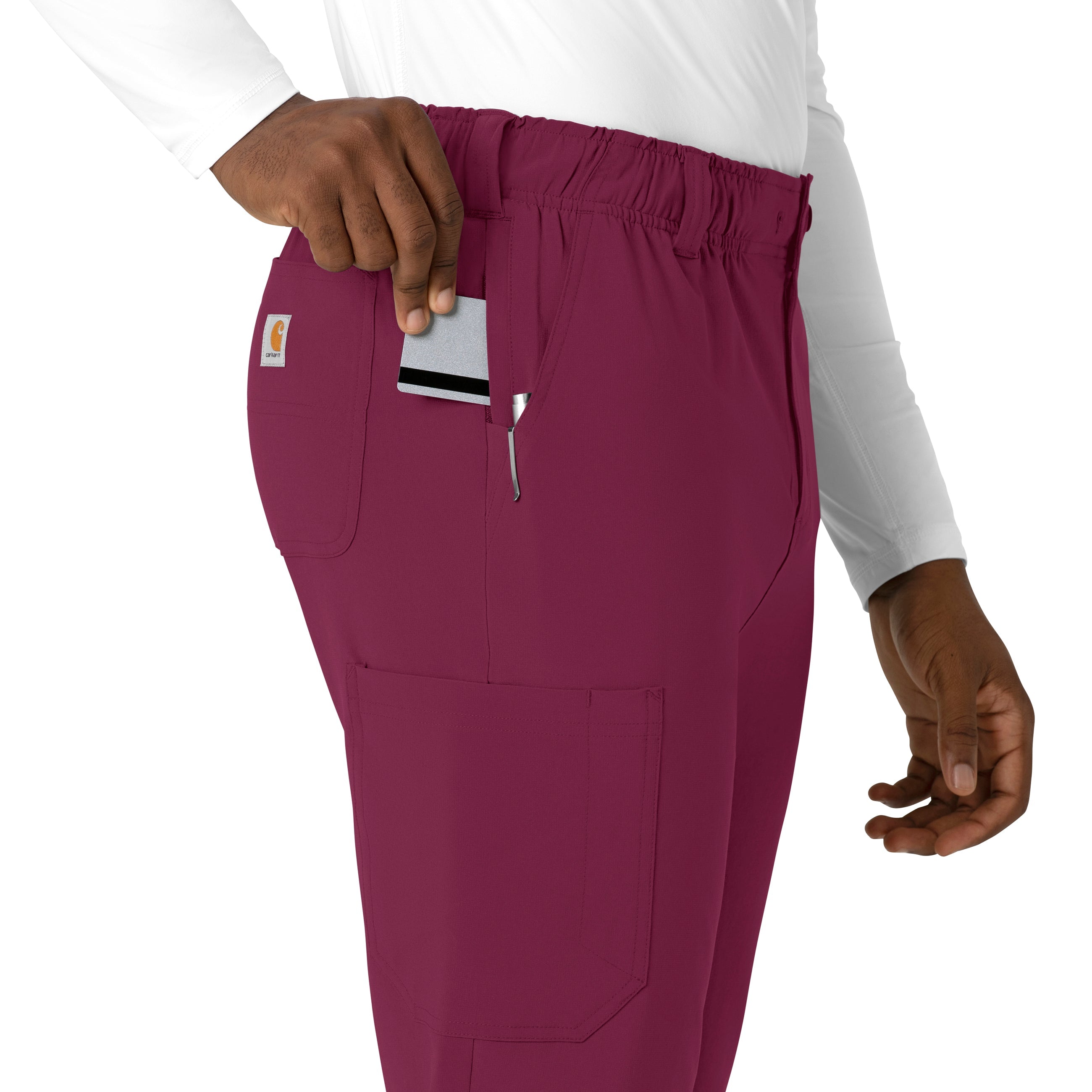 Force Cross-Flex C56410 Men's Straight Leg Scrub Pants Wine