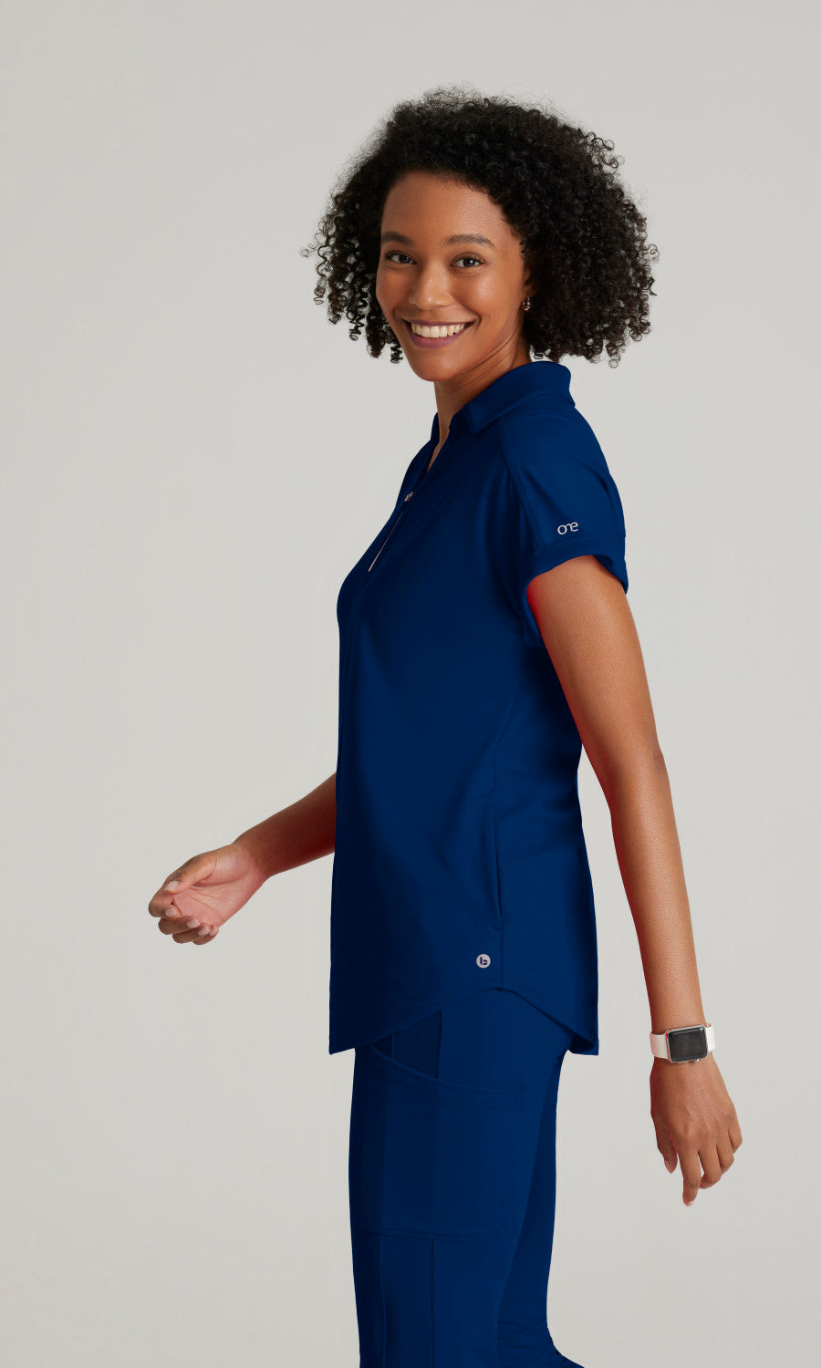 Barco One Performance Knits BOT210 Engage Knit Scrub Top Indigo