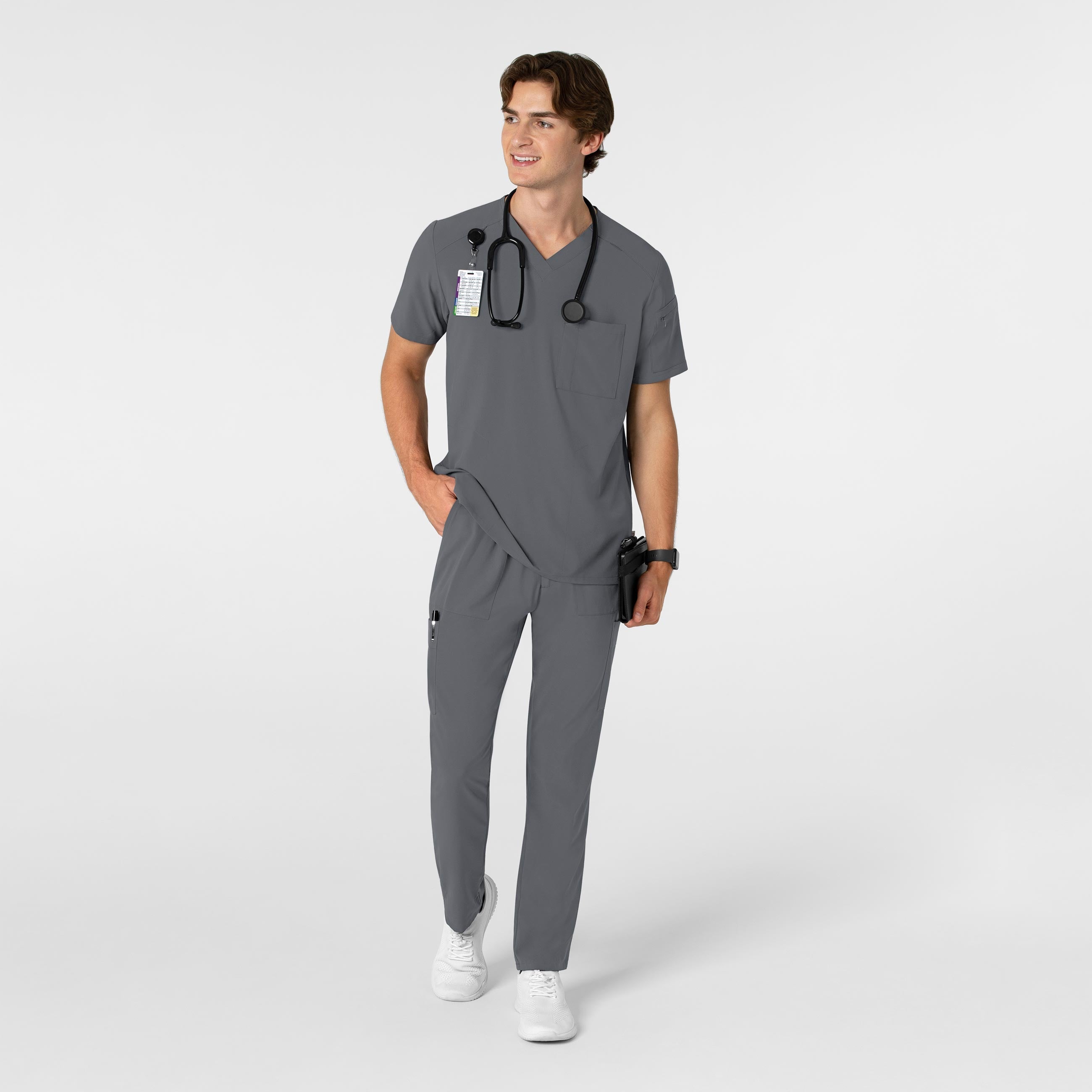 RENEW 5834 Men's Tapered Scrub Pants Pewter