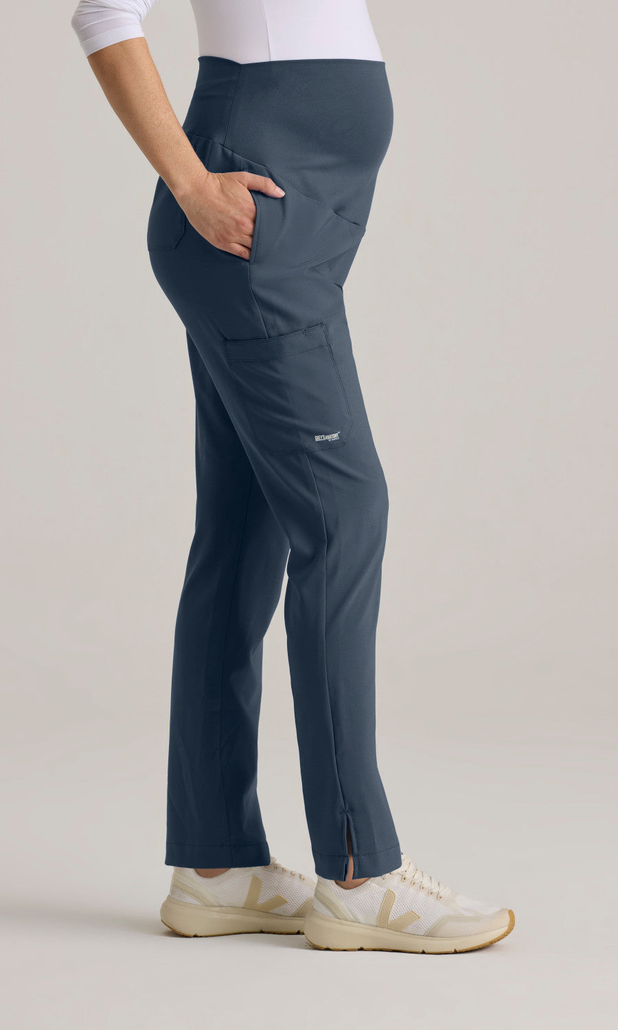 Grey's Anatomy Evolve GSSP690 Promise Maternity Scrub Pants Steel