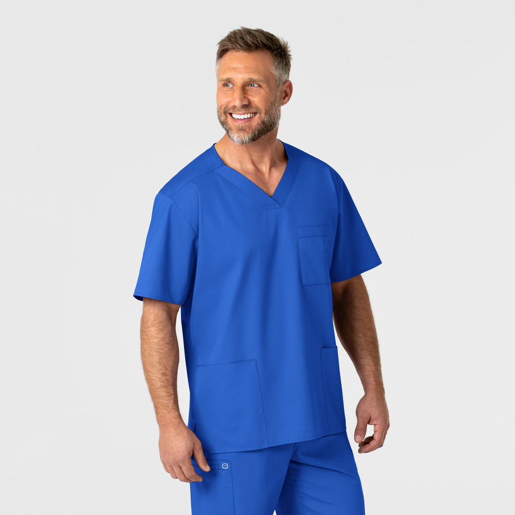 WonderWORK 103 Men's V-Neck Scrub Top Royal