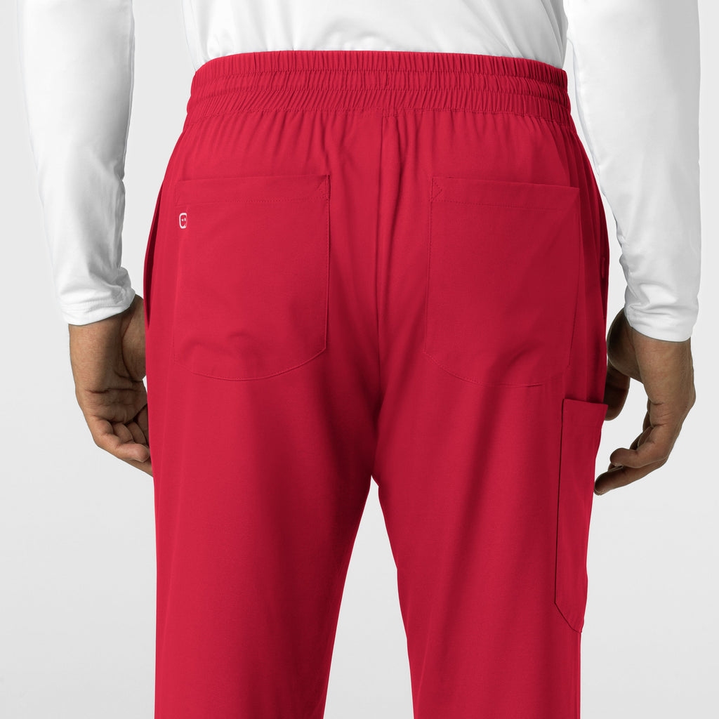 Boundless 5351 Men's Straight Leg Scrub Pants Red