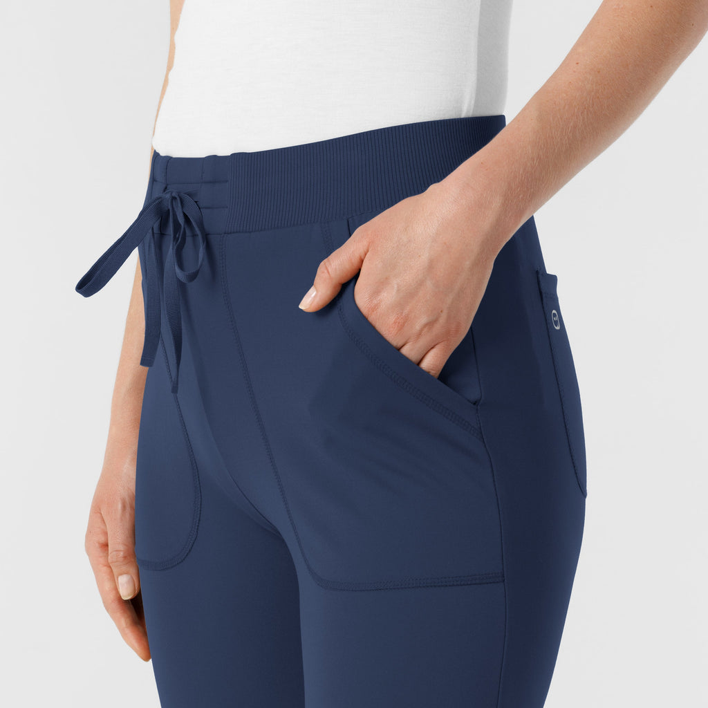 RENEW 5259 Knit Track Scrub Pants Navy