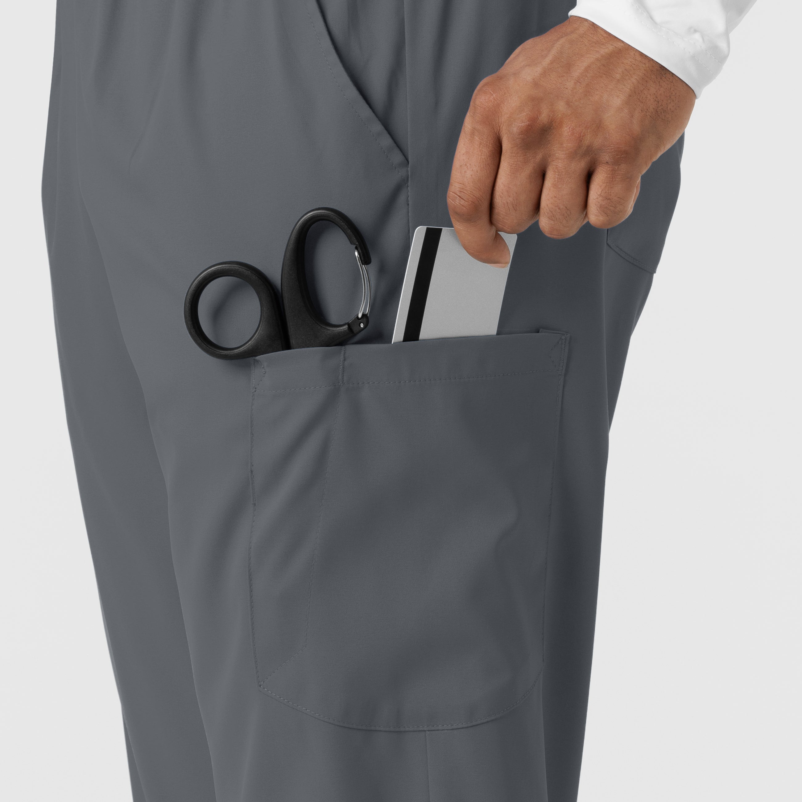 Boundless 5051 Unisex Straight Leg Scrub Pants Pewter