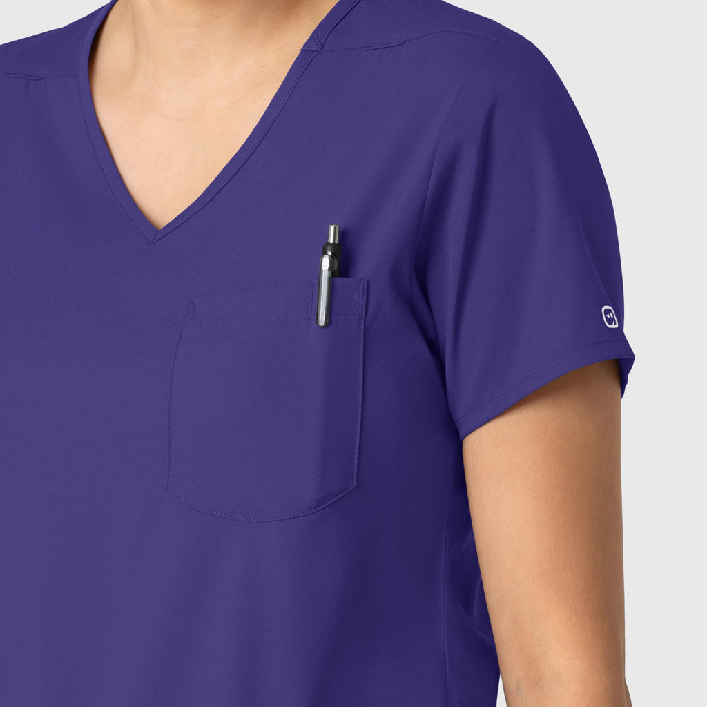 Boundless 6151 Tuck-In Scrub Top Grape