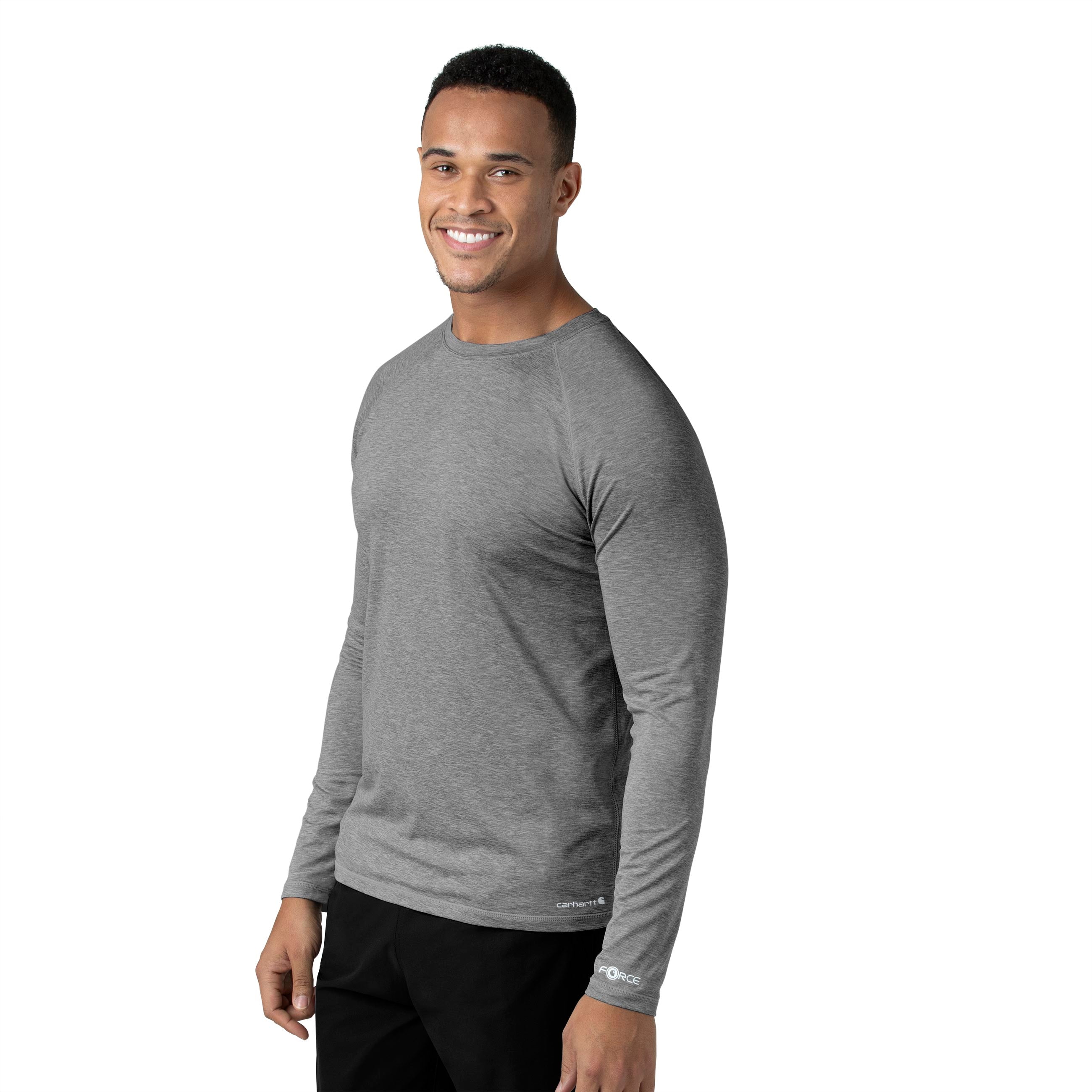 Force Sub-Scrubs C32009 Men's Performance Long Sleeve Tee Grey Heather