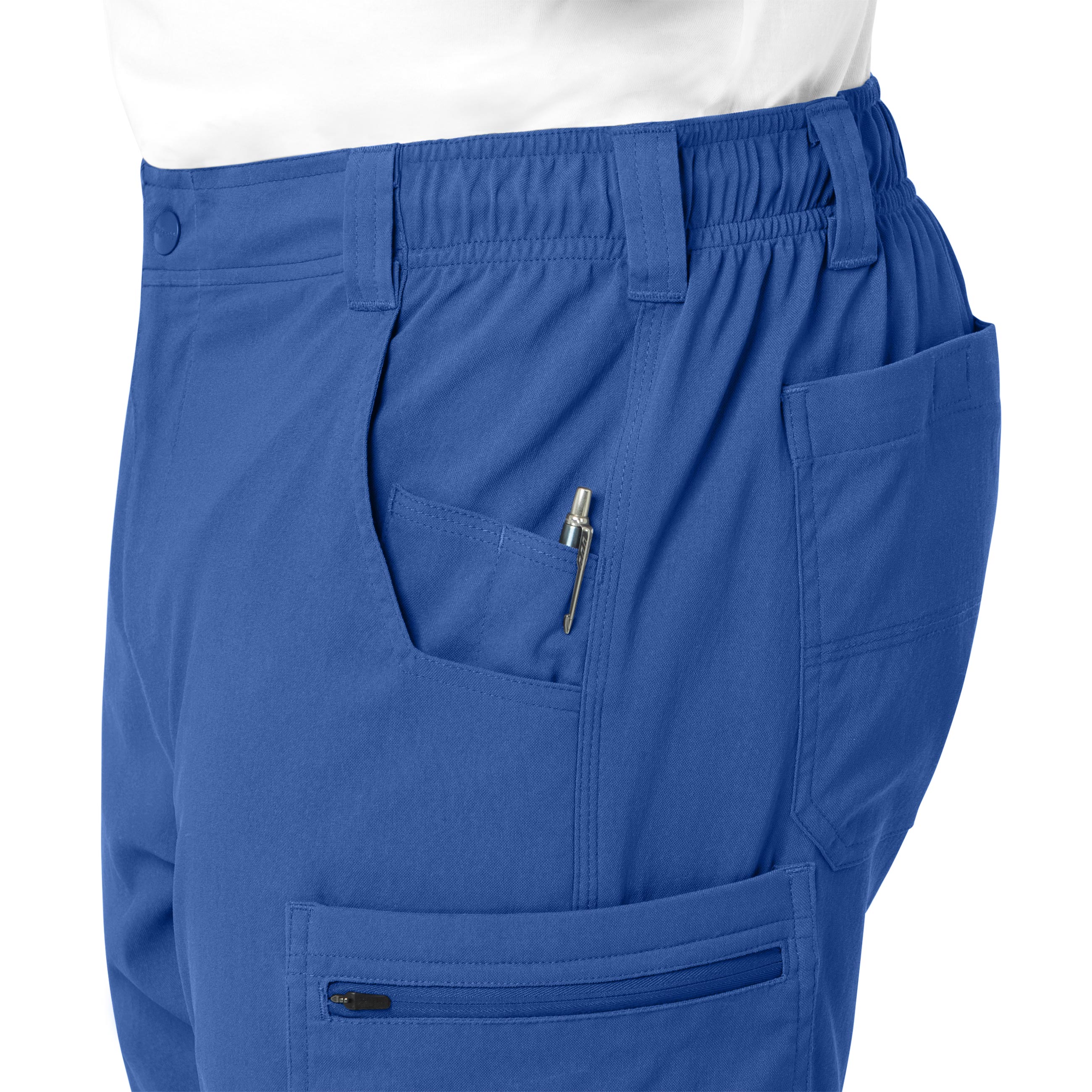 Rugged Flex Peak C55037 Men's Straight Leg Cargo Scrub Pants Royal