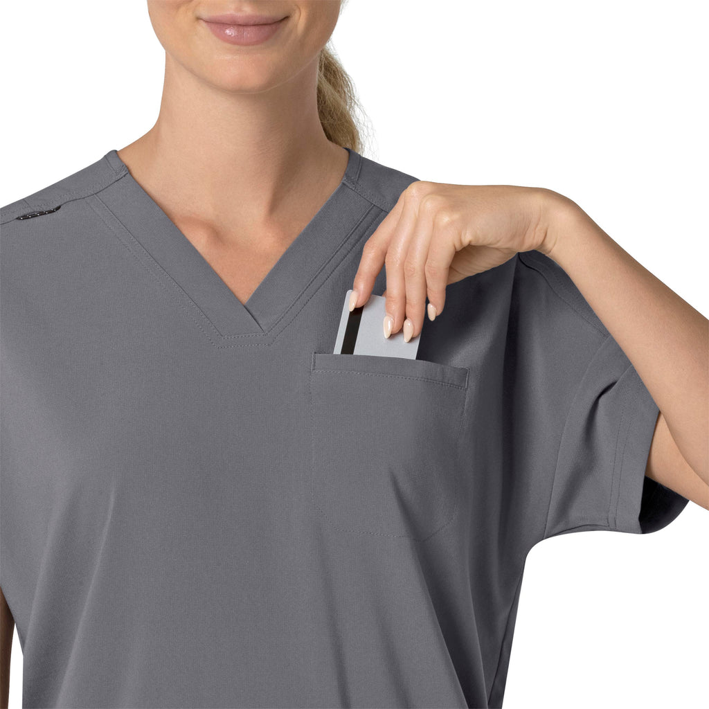 Force Cross-Flex C13110 Oversized V-Neck Scrub Top Pewter