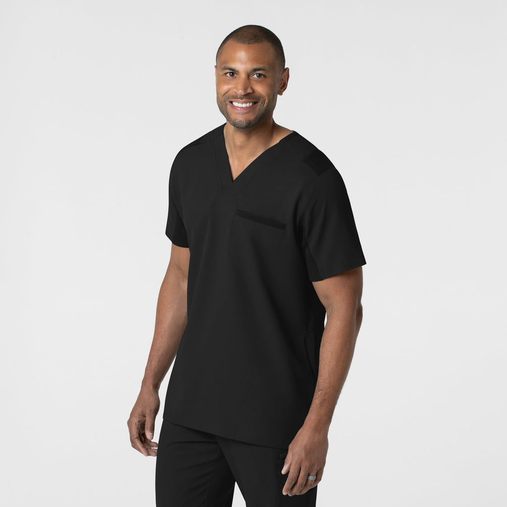 Thrive 6622 Men's Utility V-Neck Scrub Top Black