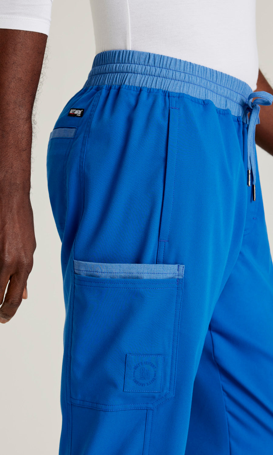 Grey's Anatomy Spandex Stretch GRSP641 Nathan Scrub Pants New Royal