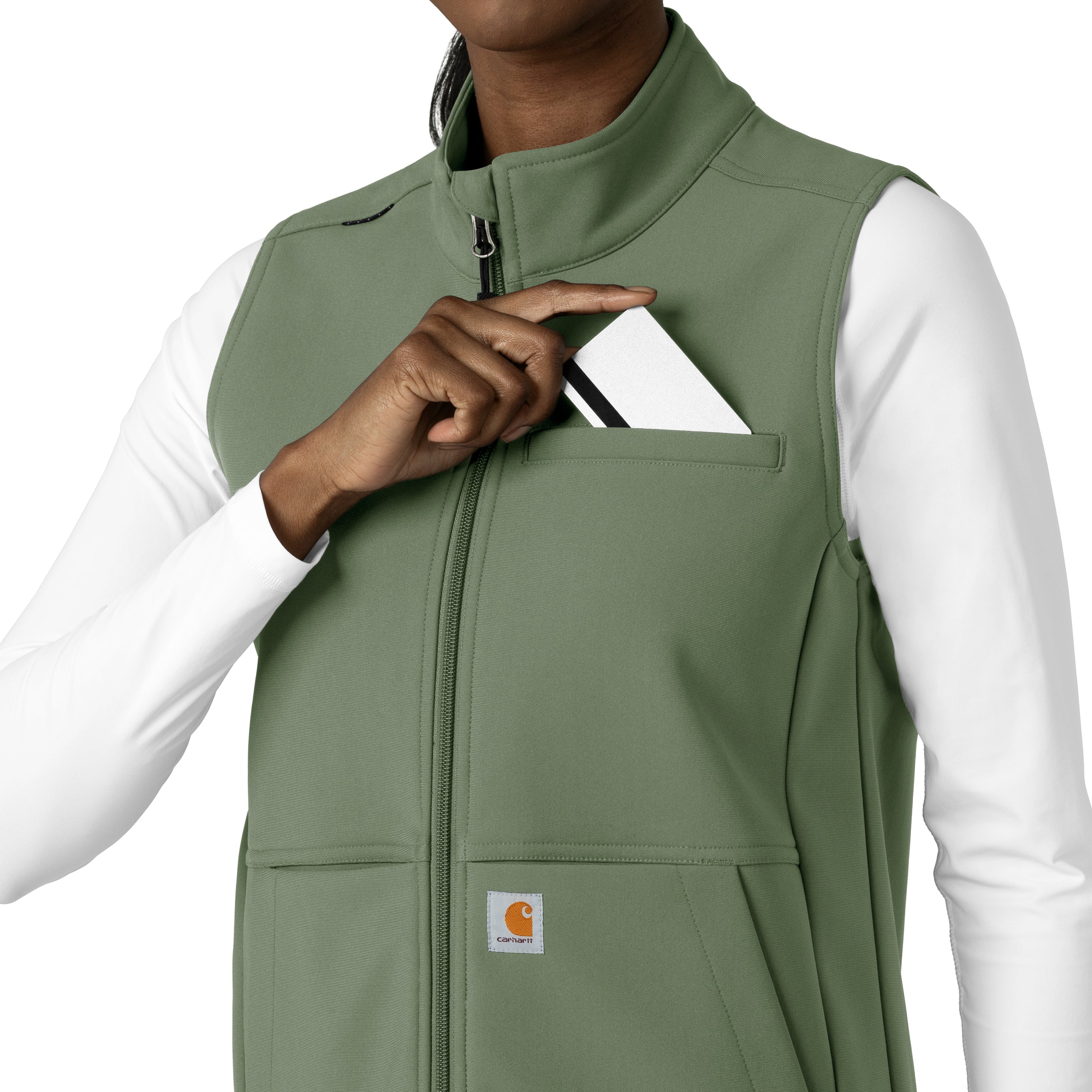 Rugged Flex C83023 Women's Bonded Fleece Vest Olive