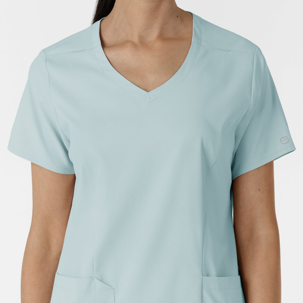 Boundless 6251 2-Pocket V-Neck Scrub Top Sky Blue