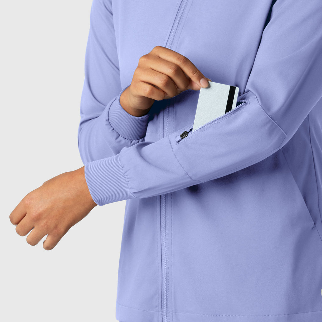 Boundless 8151 Warm Up Scrub Jacket Ceil Blue