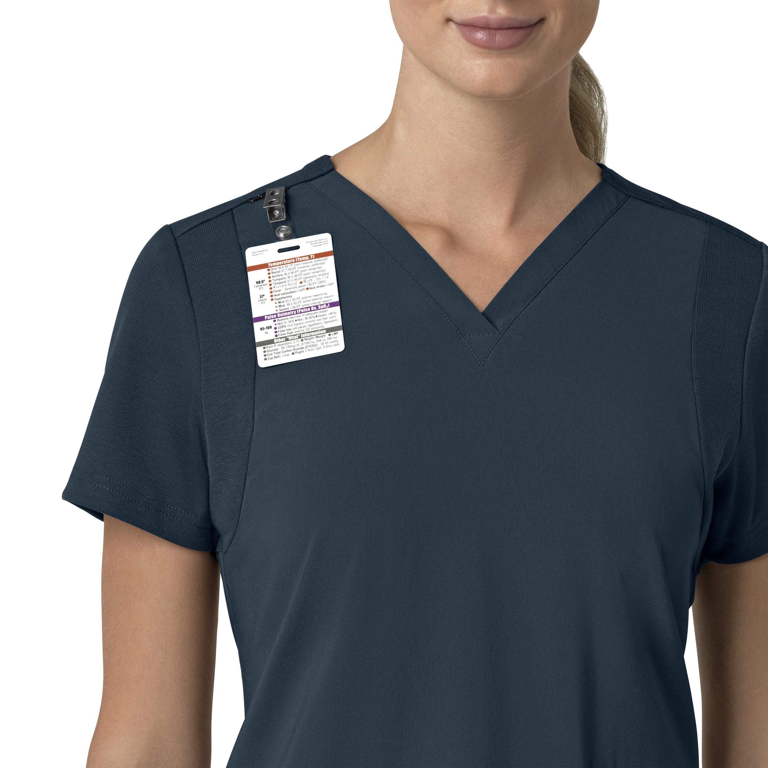 Force Cross-Flex C13210 Flex Panel V-Neck Scrub Top Navy