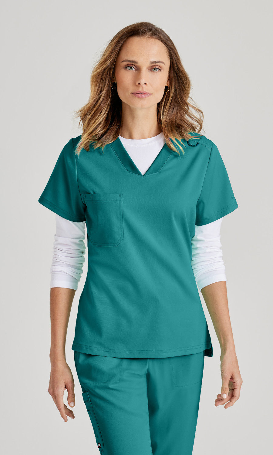 Grey's Anatomy Stretch GVST028 Bree Scrub Top Teal
