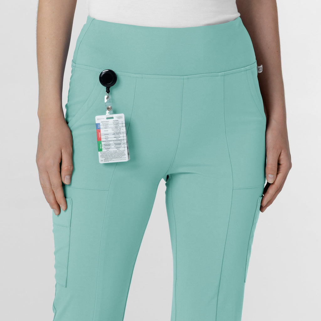 RENEW 5534 Cargo Flare Scrub Pants Turquoise