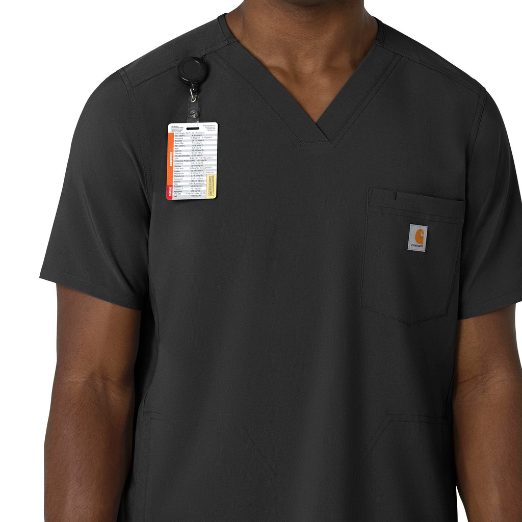 Force Cross-Flex C16410 Men's V-Neck Scrub Top Black