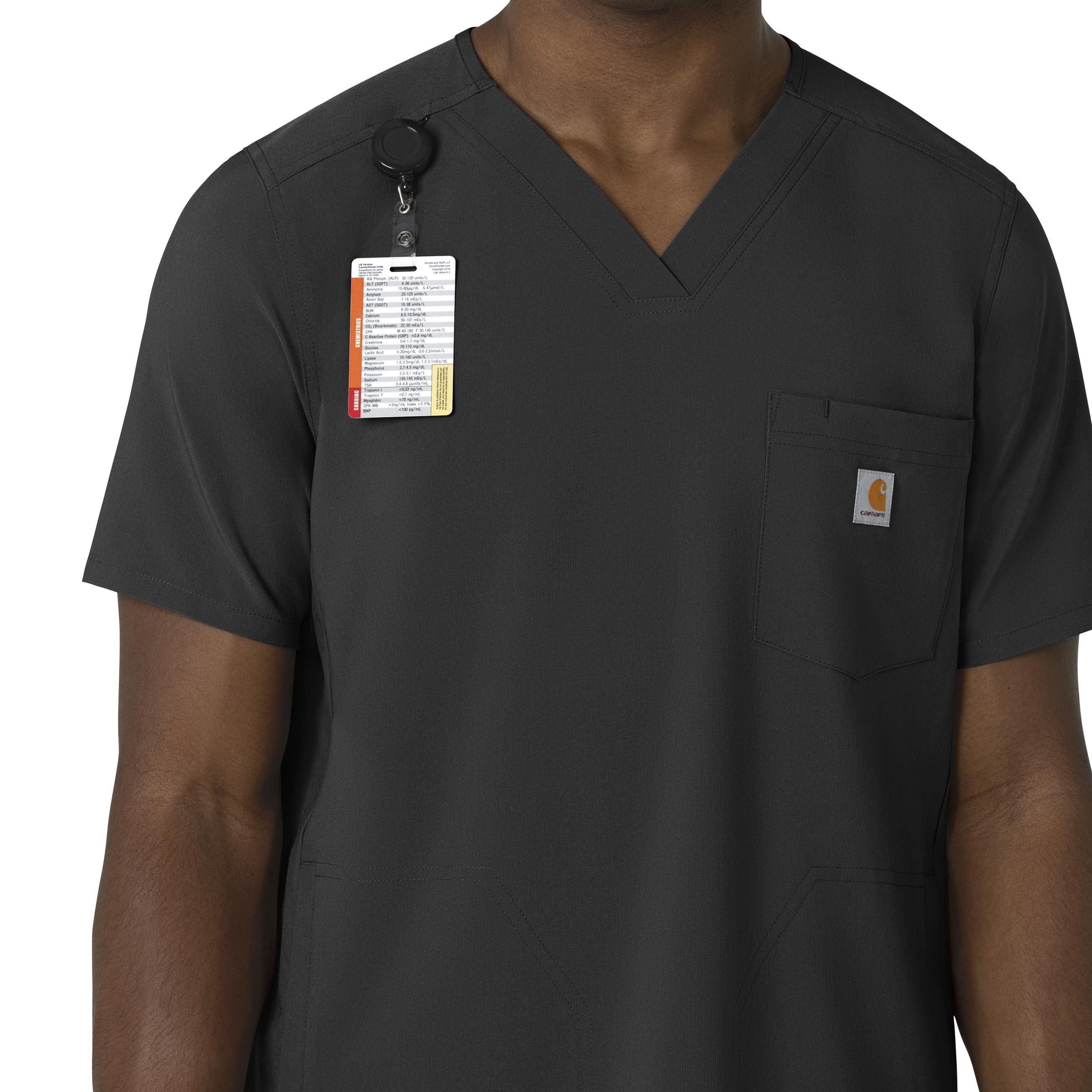 Force Cross-Flex C16410 Men's V-Neck Scrub Top Black