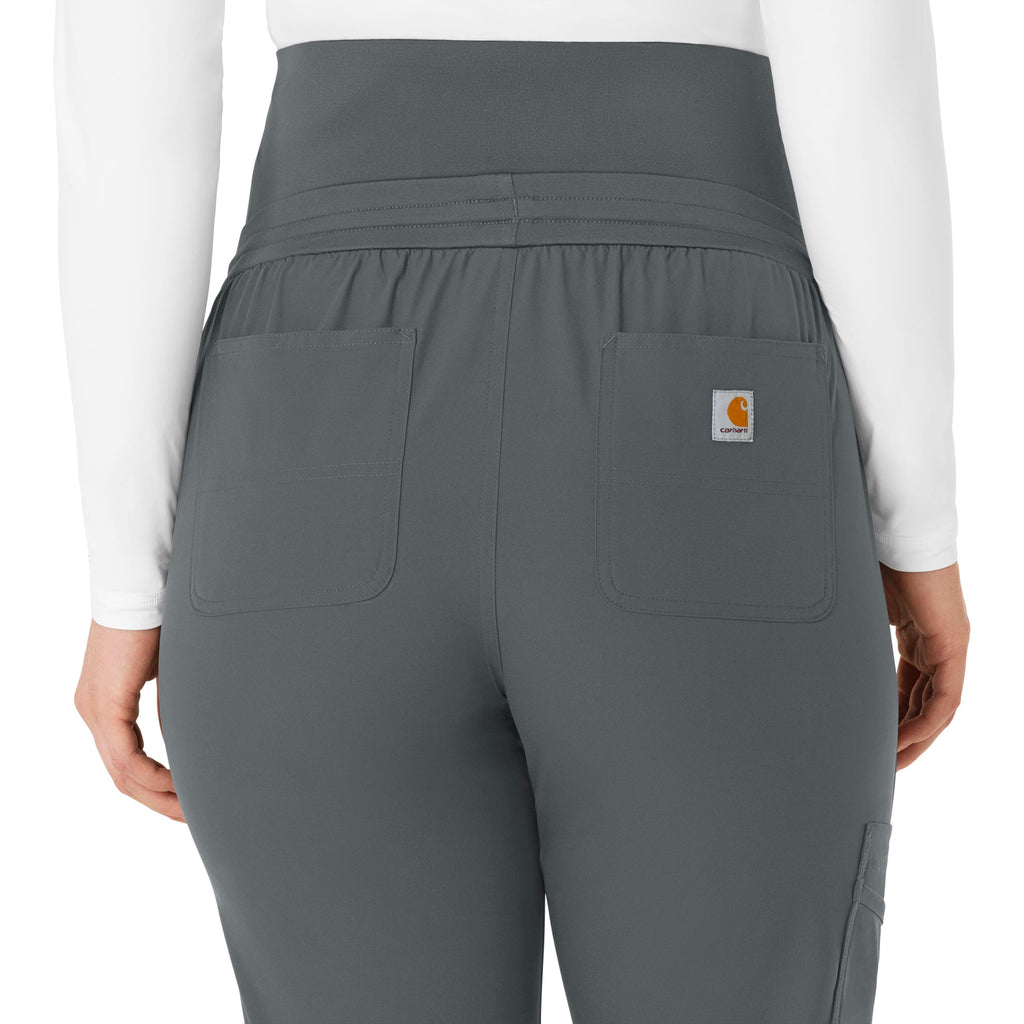 Force Essentials C54113 Maternity Jogger Scrub Pants Pewter