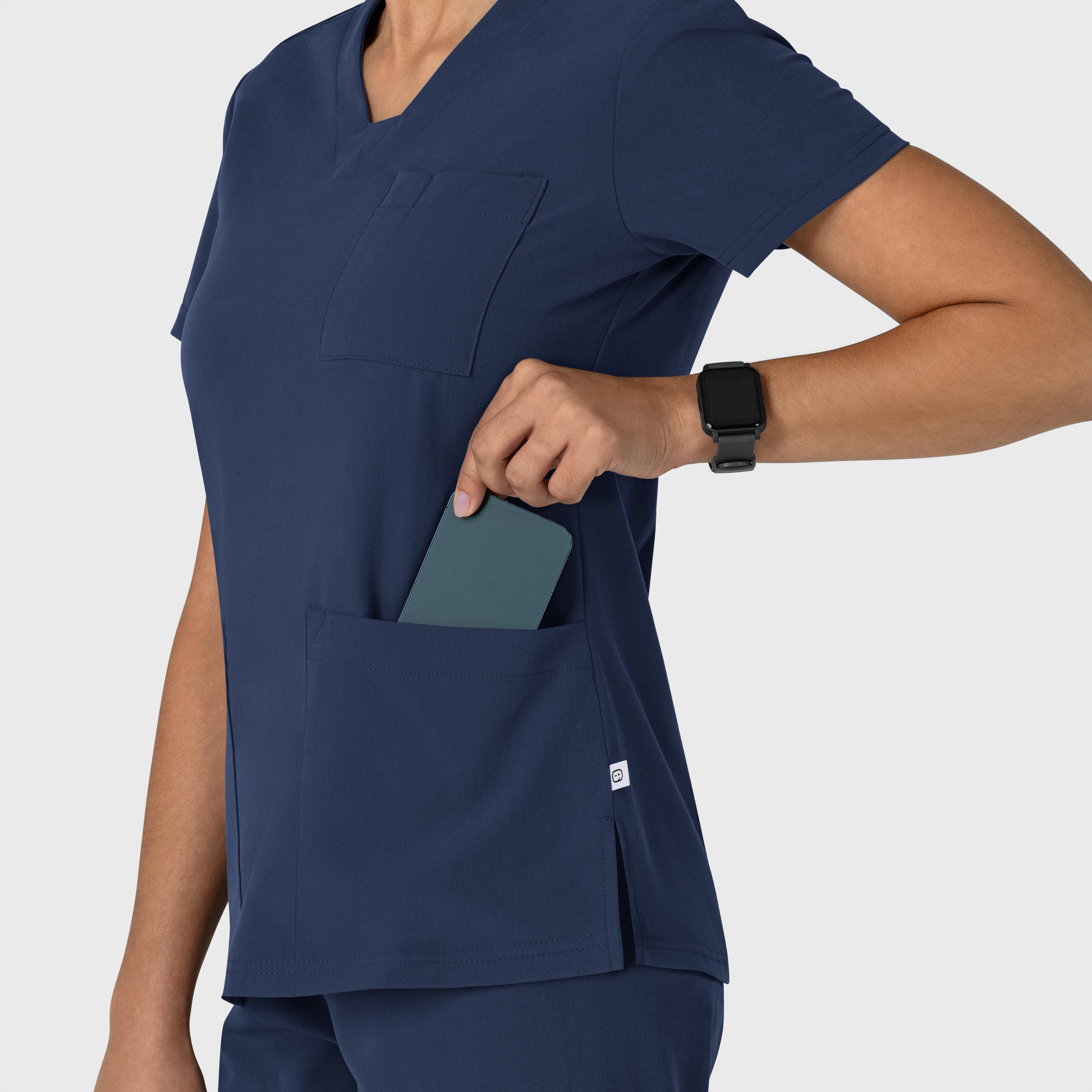 Nova 6132 Flex-n-Reach V-Neck Scrub Top Navy