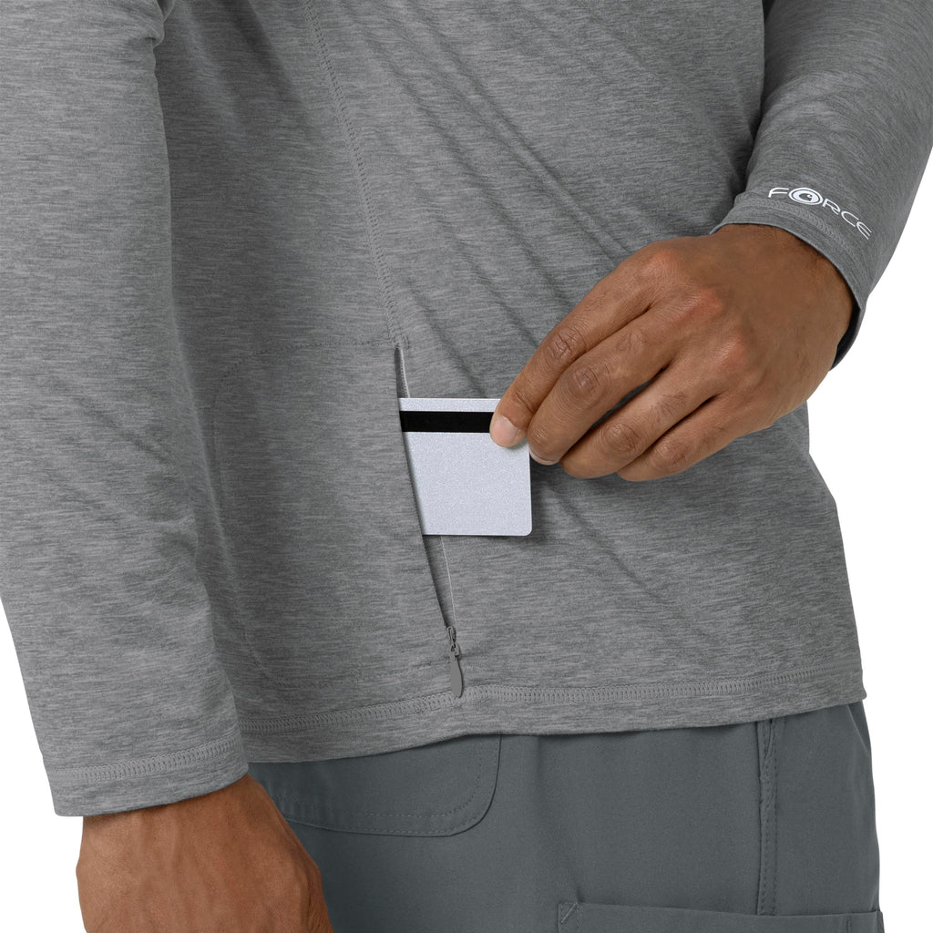 Force Sub-Scrubs C32009 Men's Performance Long Sleeve Tee Grey Heather