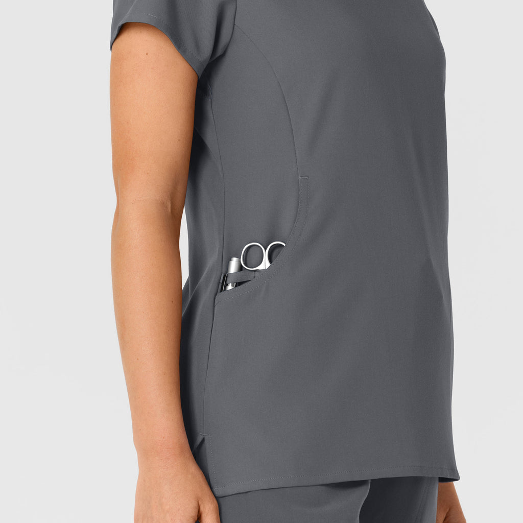 Nova 6432 Flex-n-Reach V-Neck Scrub Top Pewter