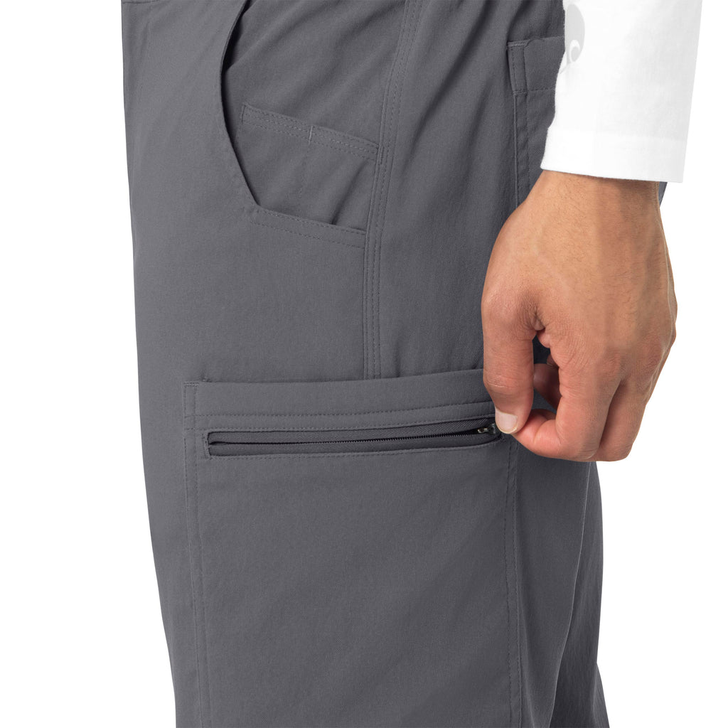 Rugged Flex Peak C55037 Men's Straight Leg Cargo Scrub Pants Pewter