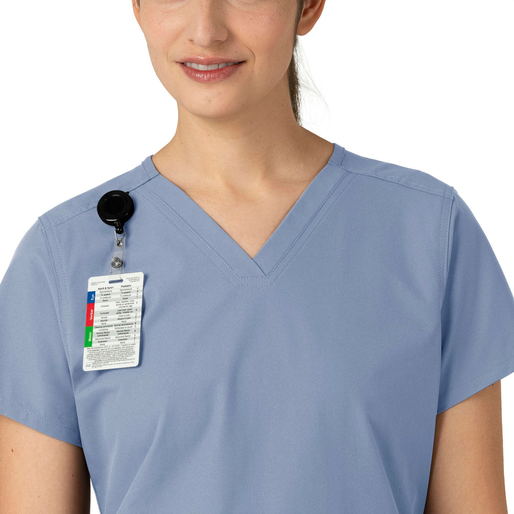 Force Essentials C12113 V-Neck Scrub Top Ceil Blue