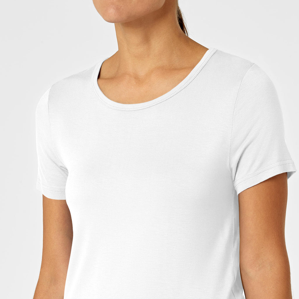Layers 2209 Silky Knit Short Sleeve Tee White