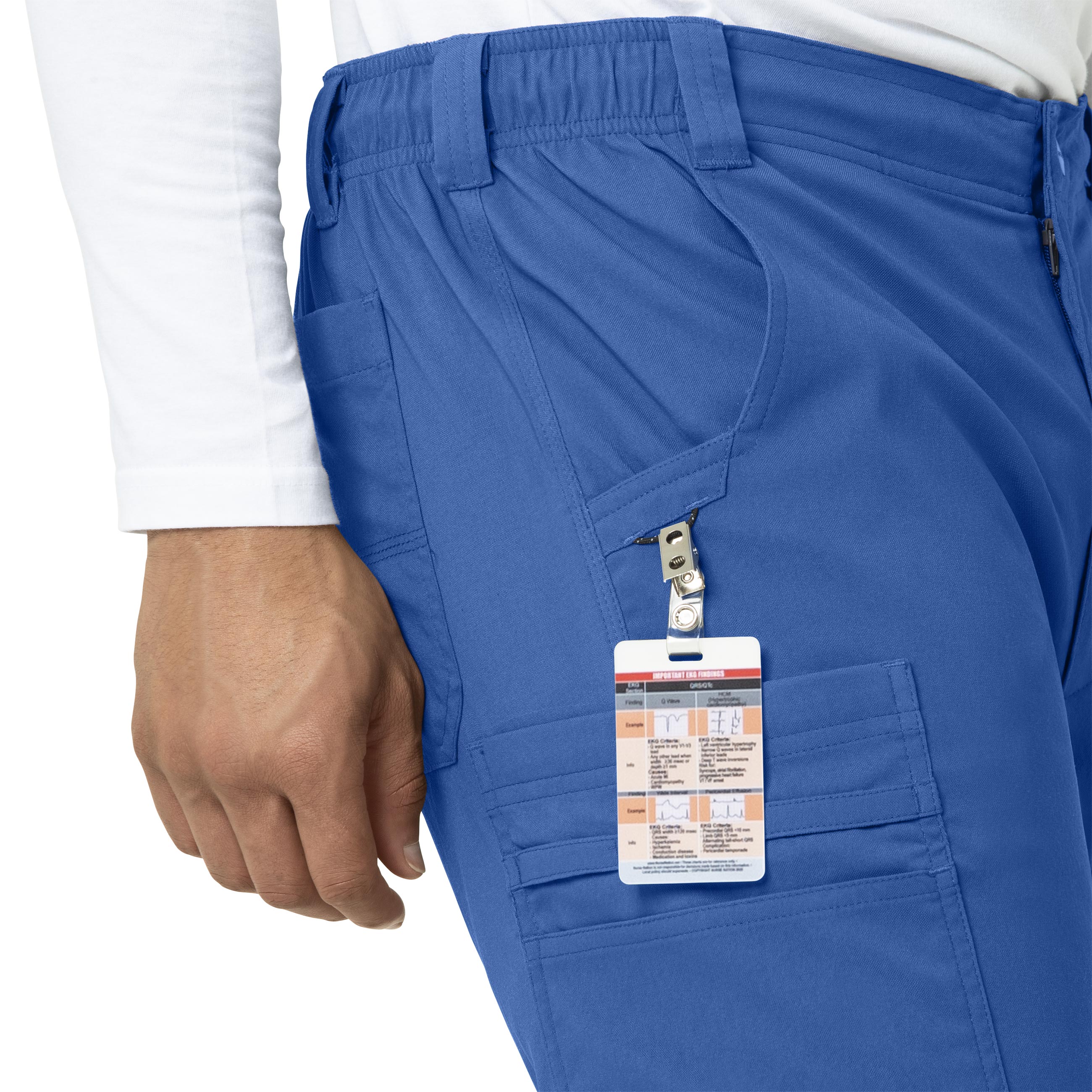 Rugged Flex Peak C55037 Men's Straight Leg Cargo Scrub Pants Royal