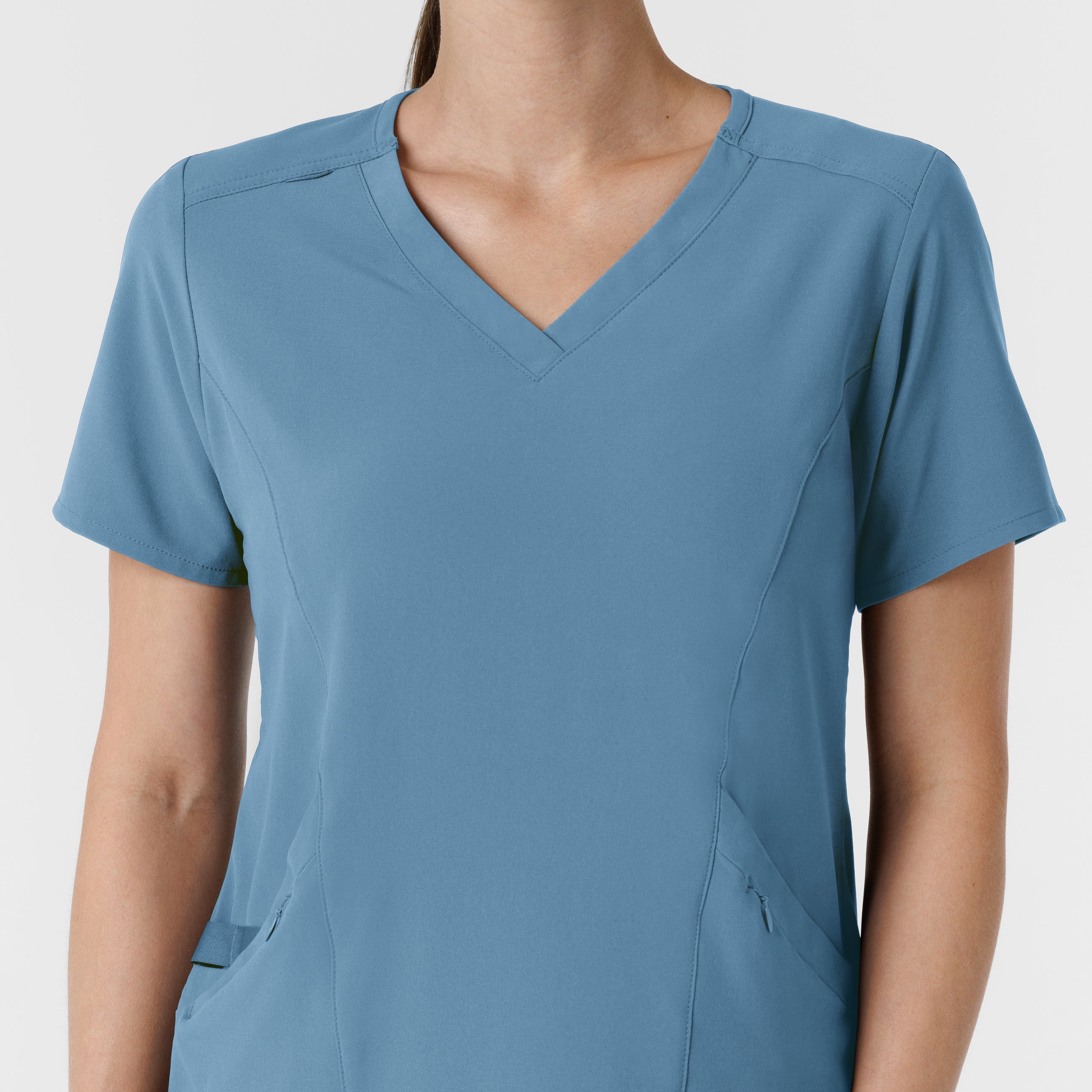 RENEW 6134 Women's V-Neck Scrub Top Pacific Blue