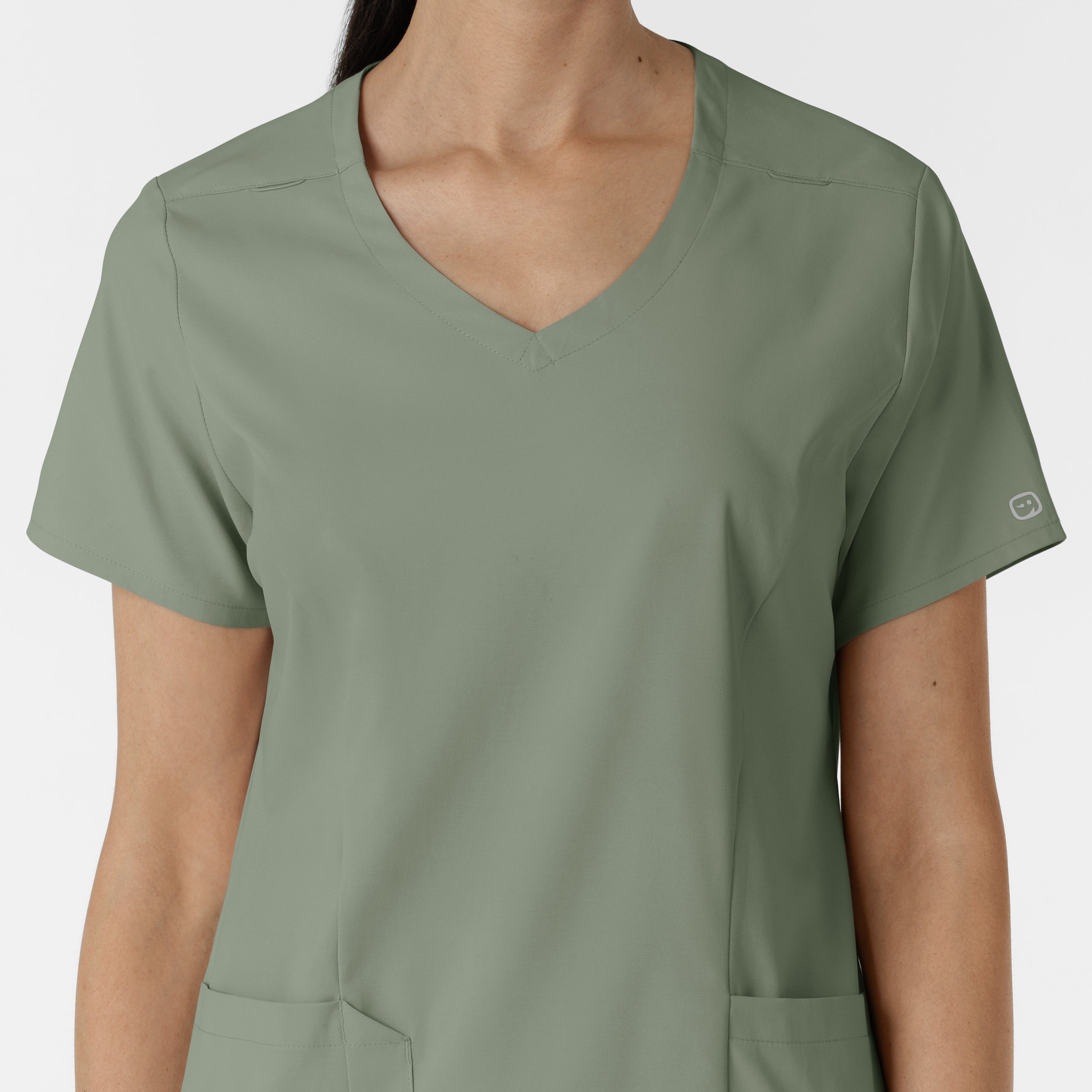 Boundless 6251 2-Pocket V-Neck Scrub Top Sage