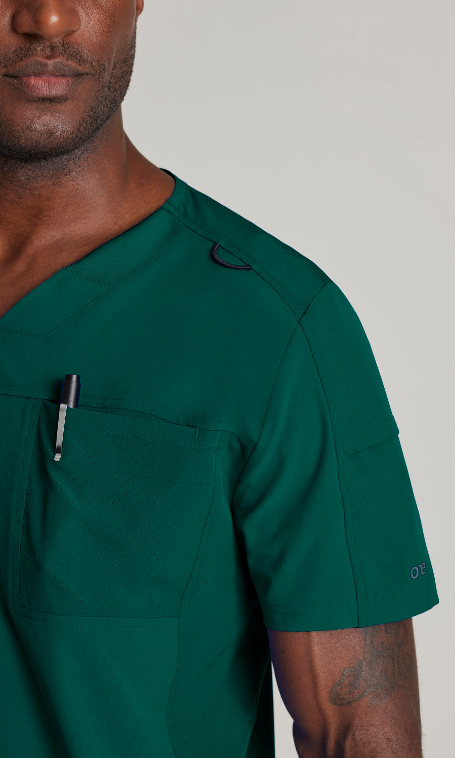 Barco One BOT195 Velocity Scrub Top Hunter Green