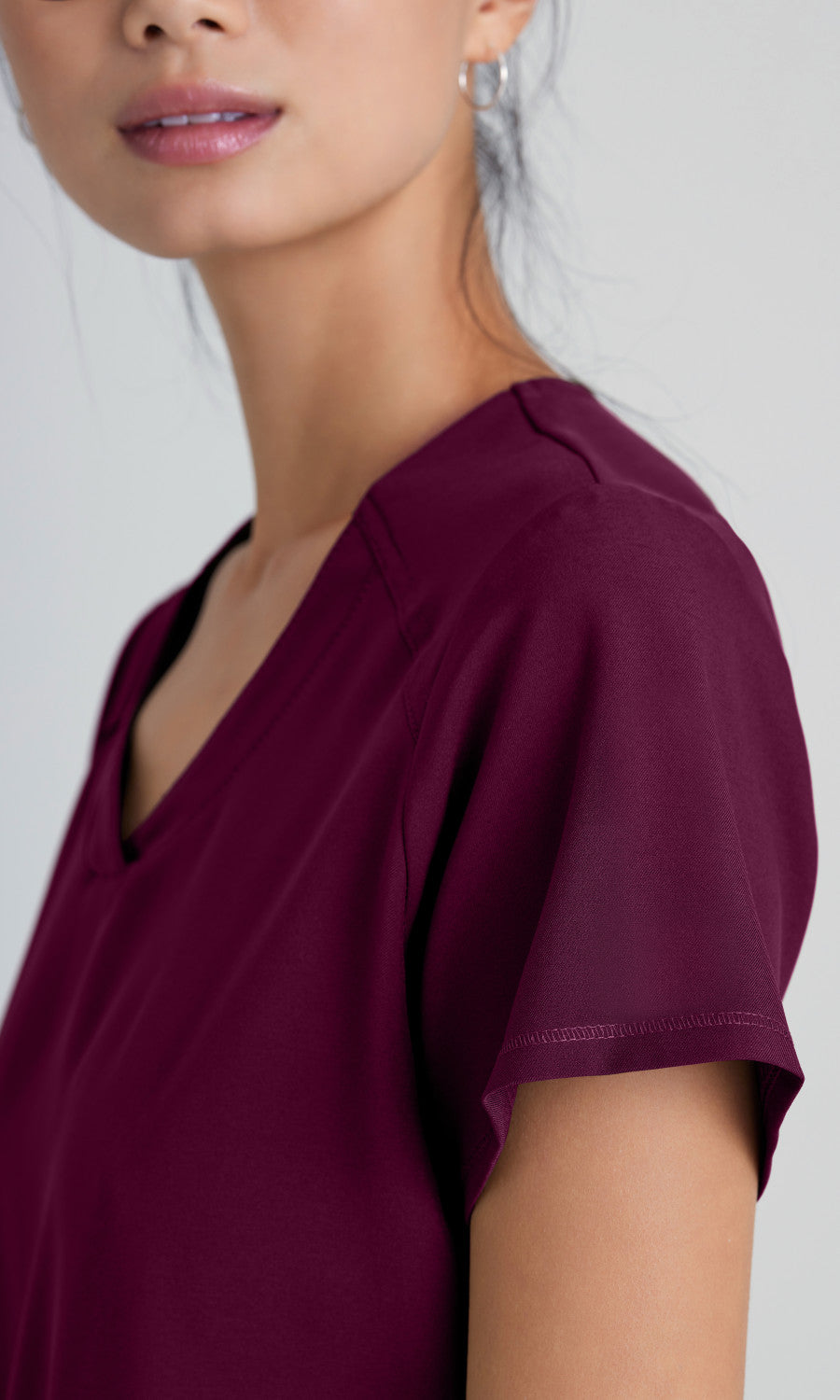 Grey's Anatomy Evolve GSST180 Rhythm Scrub Top Wine