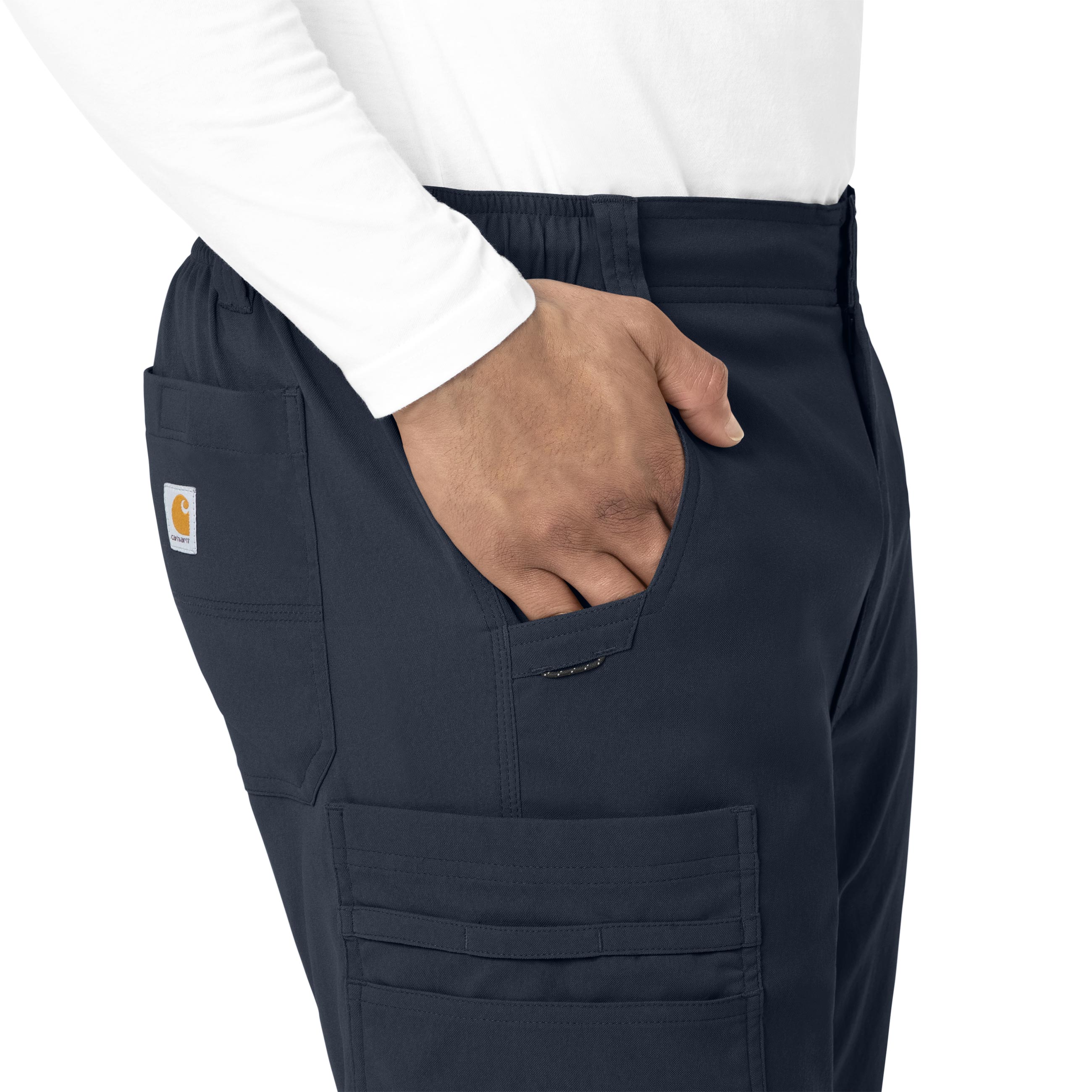 Rugged Flex Peak C55037 Men's Straight Leg Cargo Scrub Pants Navy