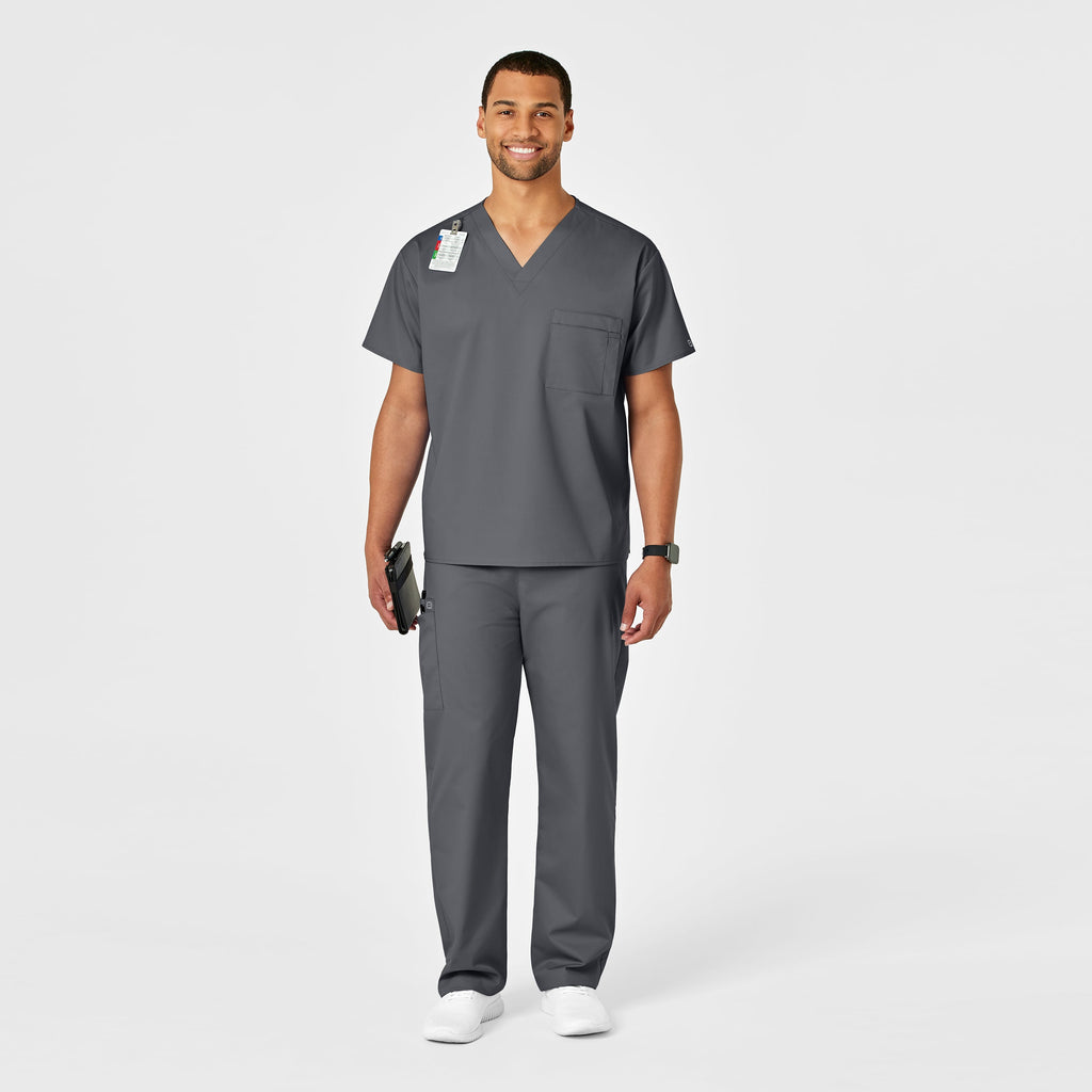 WonderWORK 500 Unisex Drawstring Cargo Scrub Pants Pewter