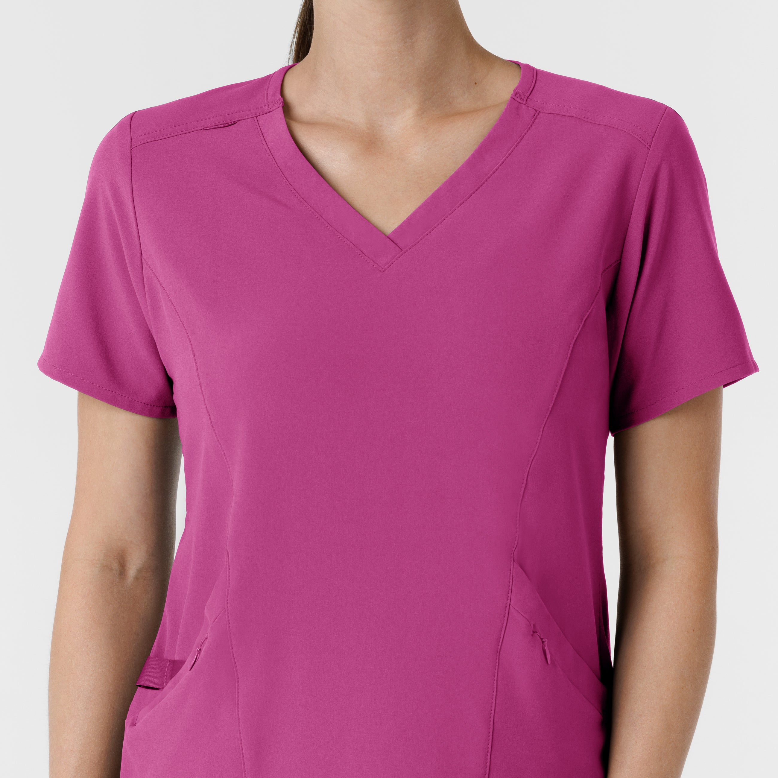 RENEW 6134 V-Neck Scrub Top Raspberry