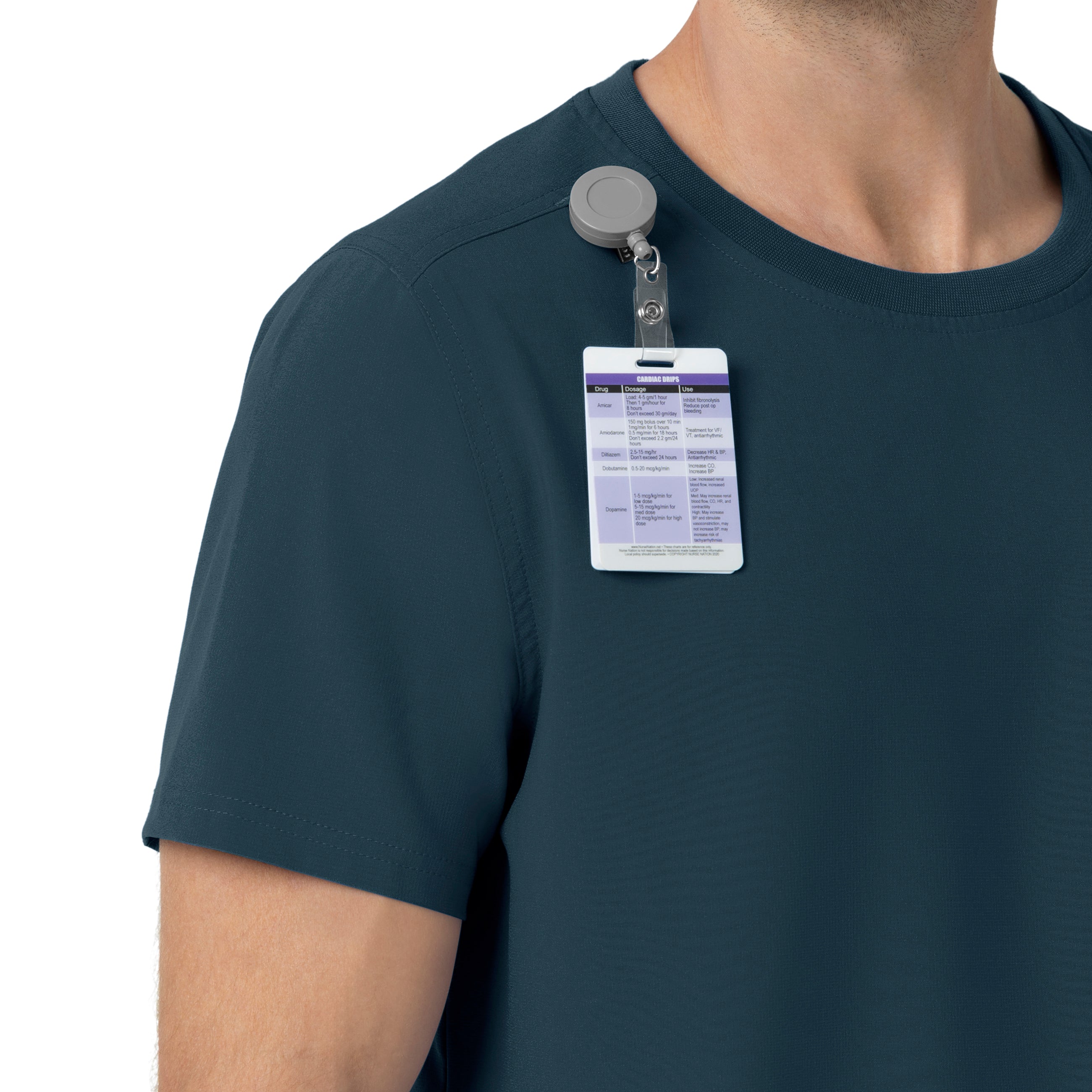 Force Cross-Flex C16510 Men's Crew Neck Scrub Top Navy