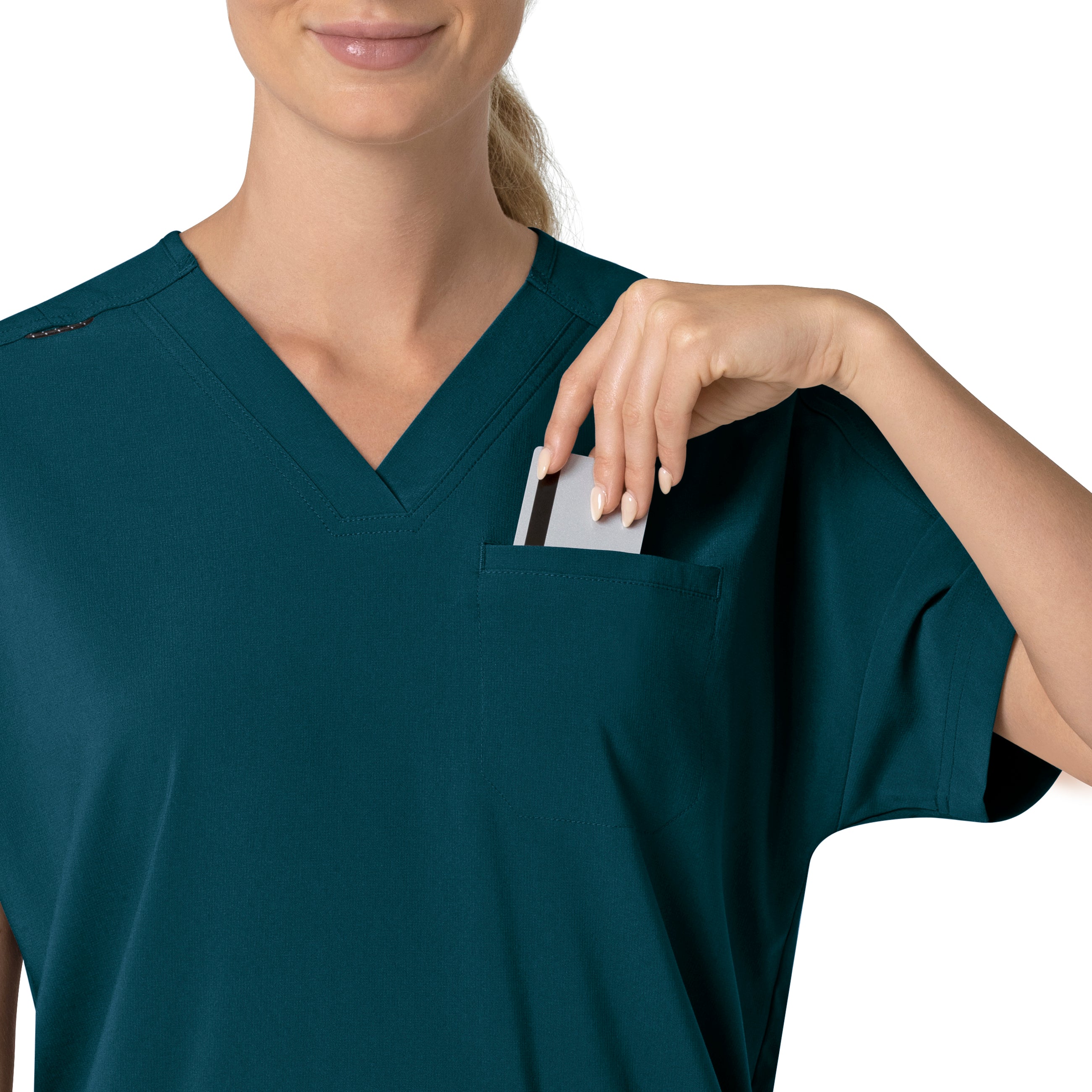 Force Cross-Flex C13110 Oversized V-Neck Scrub Top Caribbean