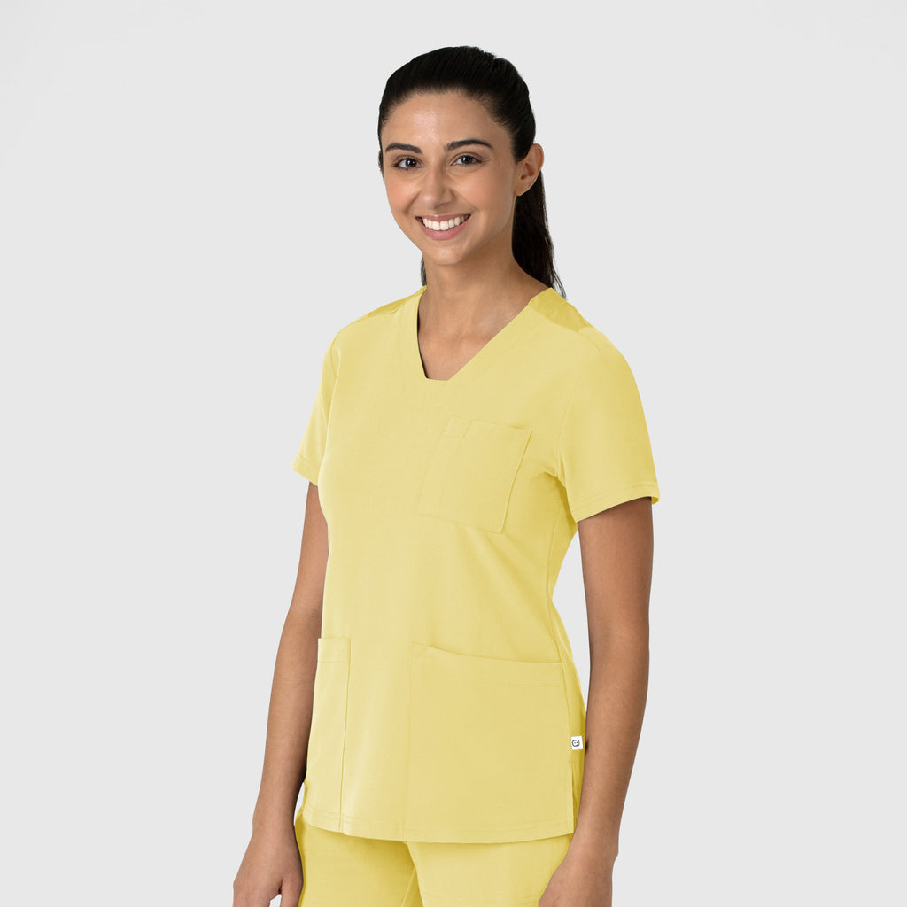 Nova 6132 Flex-n-Reach V-Neck Scrub Top Sunshine Yellow