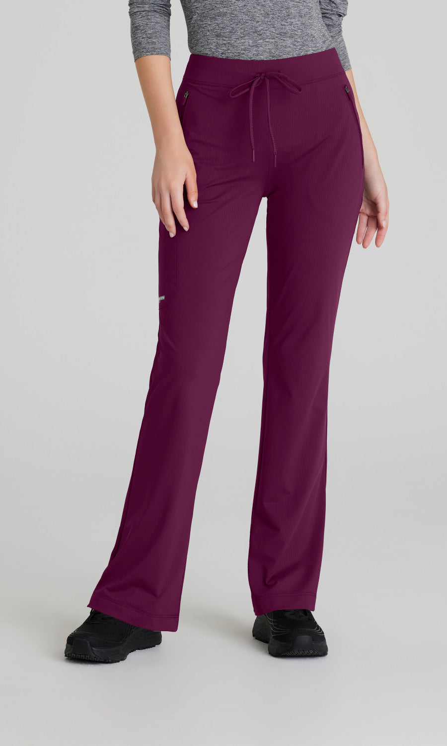 Skechers Slip-Ins Knits SKP656 Glide Knit Flare Scrub Pants Wine