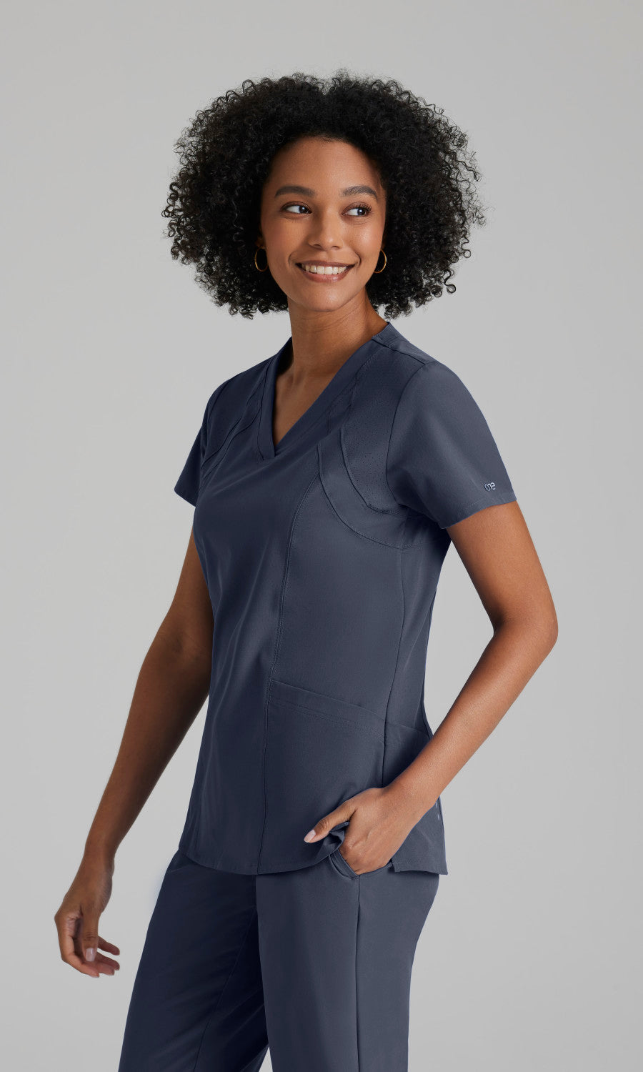 Barco One 5105 Racer Scrub Top Steel