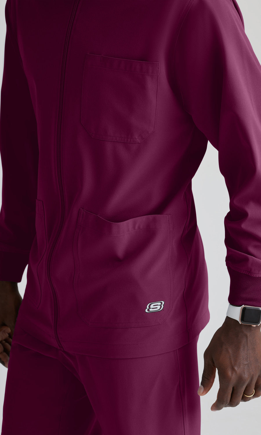 Skechers SK0408 Structure Scrub Jacket Wine