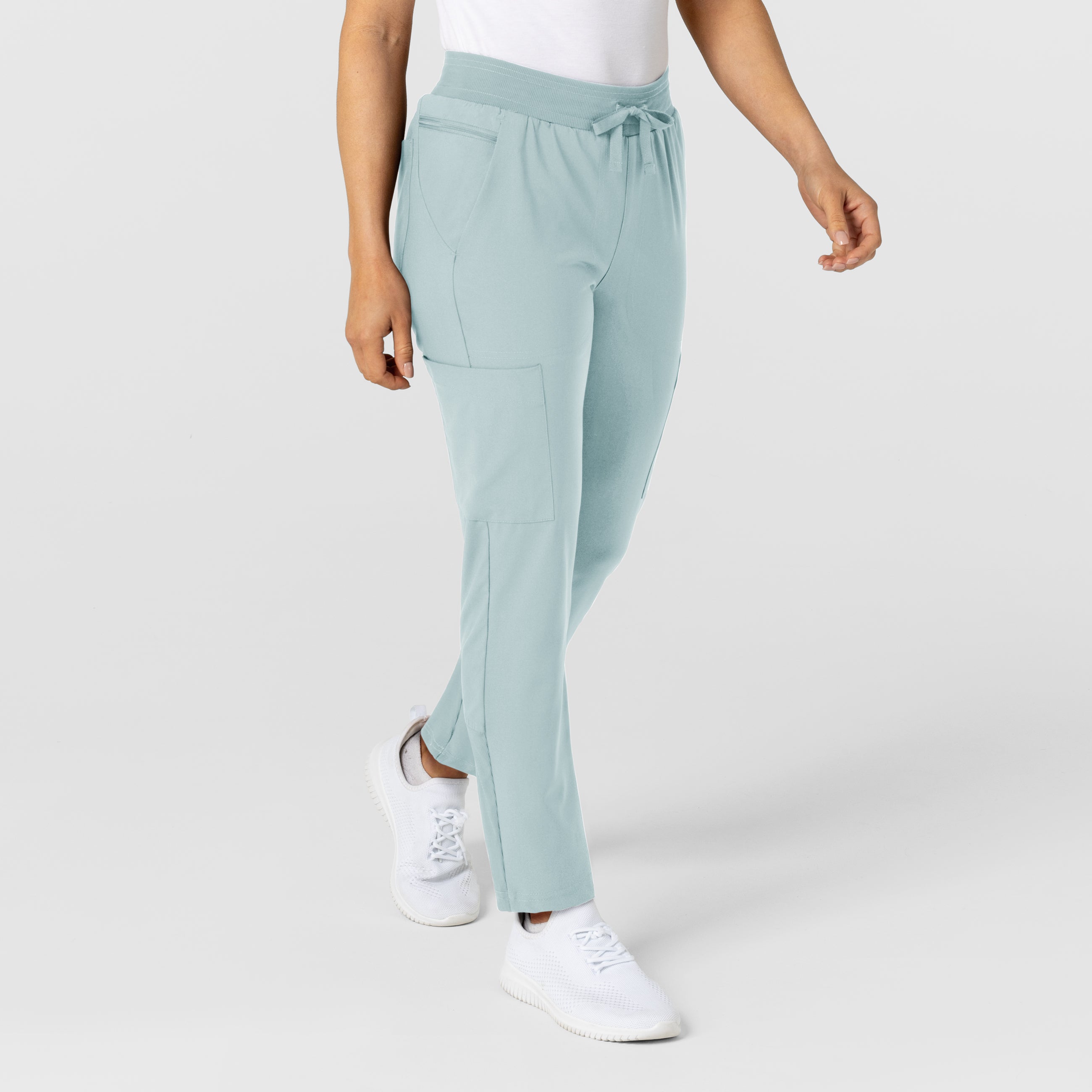 W123 5045 Flex-n-Reach Track Scrub Pants Sky Blue