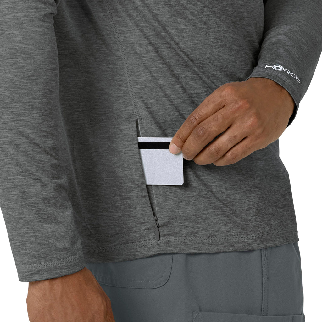 Force Sub-Scrubs C32009 Men's Performance Long Sleeve Tee Pewter Heather