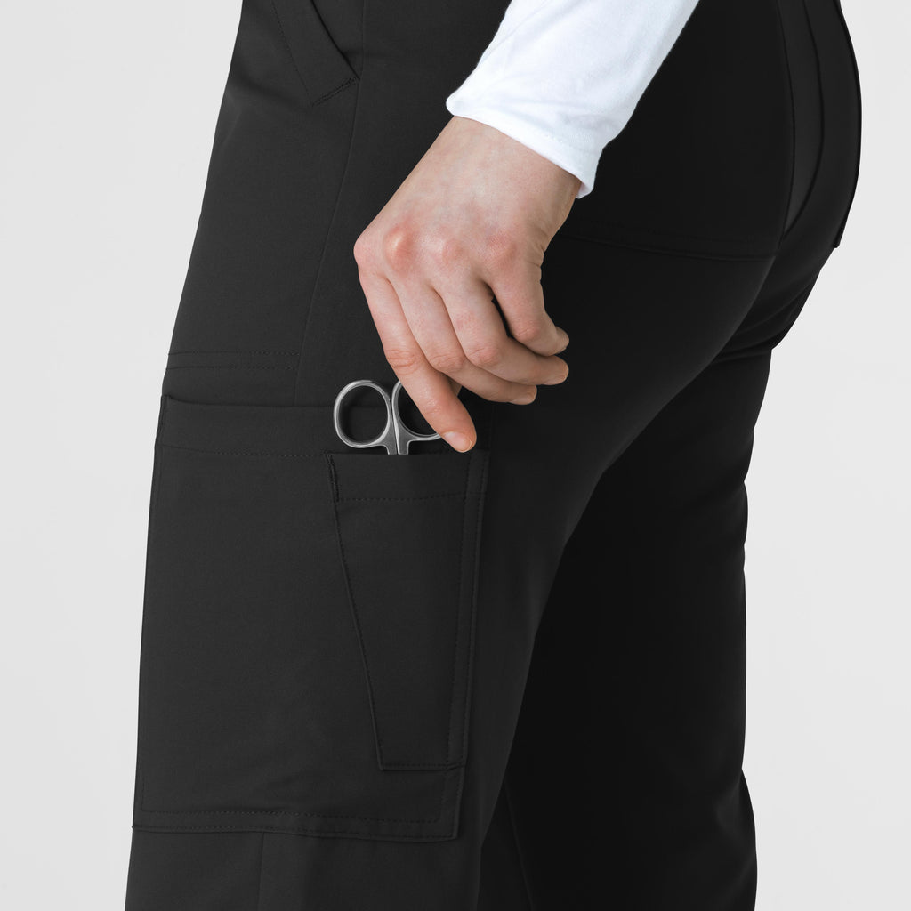 Thrive 5222 Cargo Straight Slim Leg Scrub Pants Black
