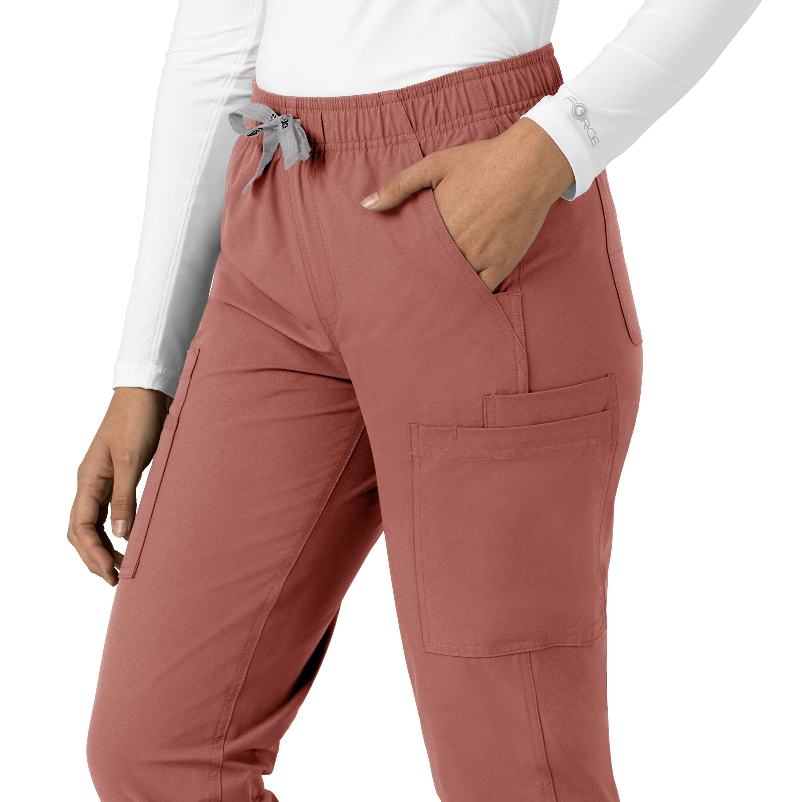 Force Essentials C51213 Straight Leg Scrub Pants Wildrose